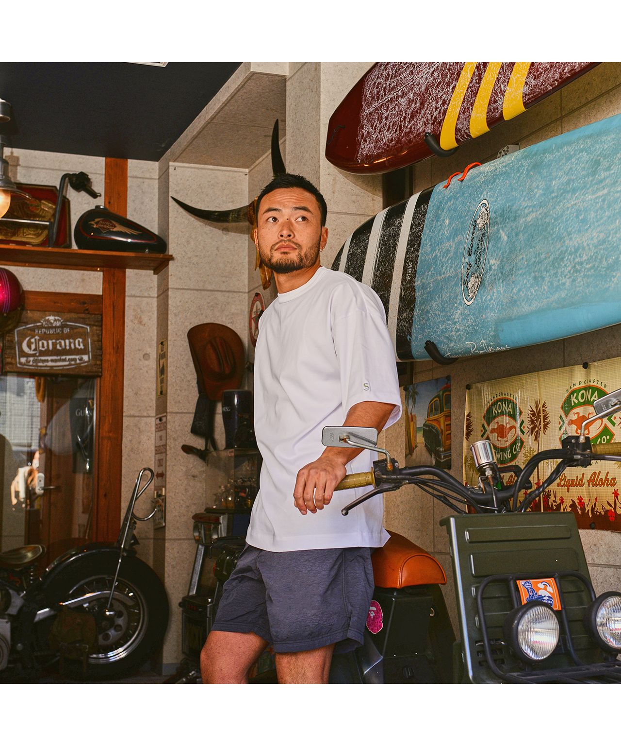 サニースミス Sunny Smith Cool Smith Wappen @Sleeve SS Tee