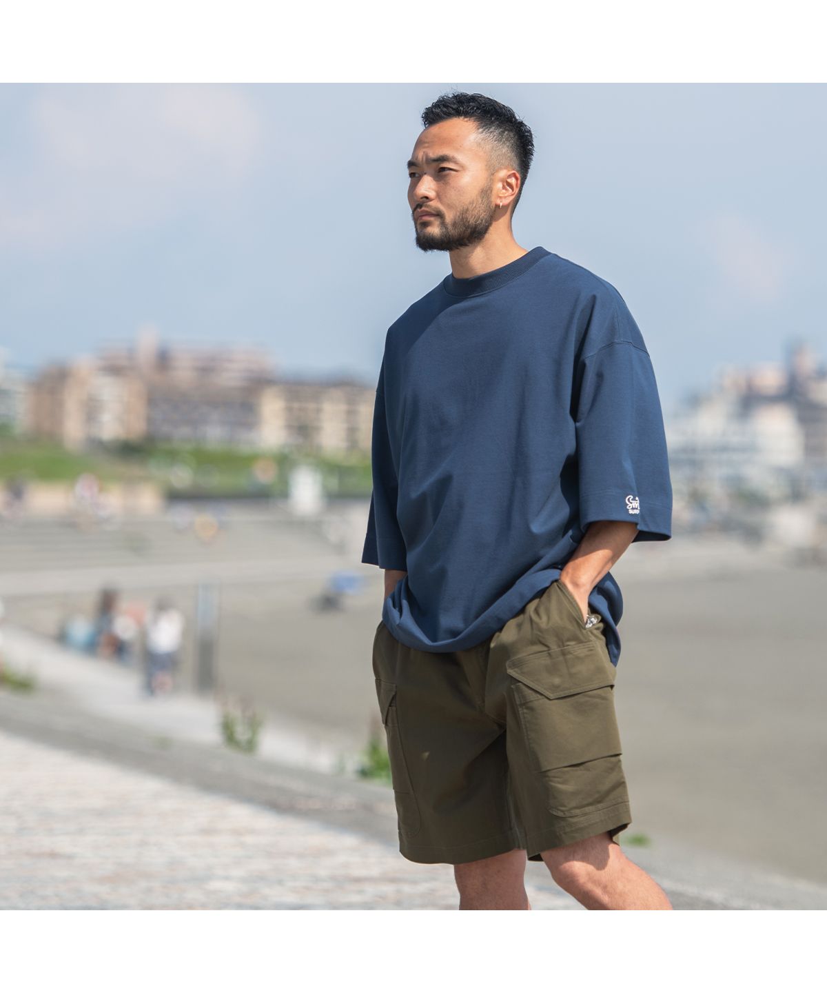 サニースミス Sunny Smith Heavy Smith Emb Logo SS Tee