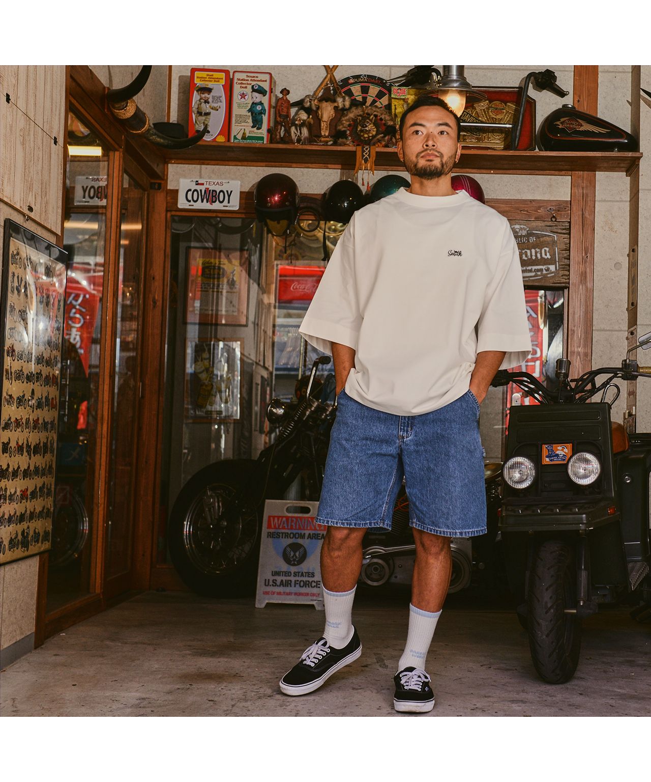 サニースミス Sunny Smith Heavy Smith Palms Emb SS Tee