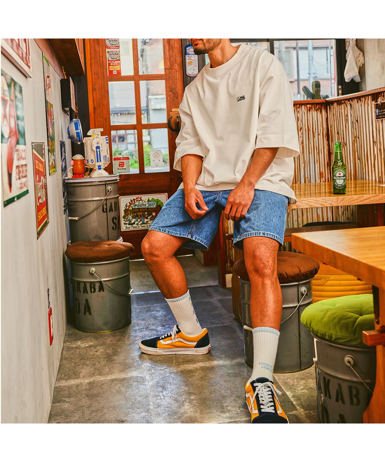 サニースミス Sunny Smith Heavy Smith Palms Emb SS Tee