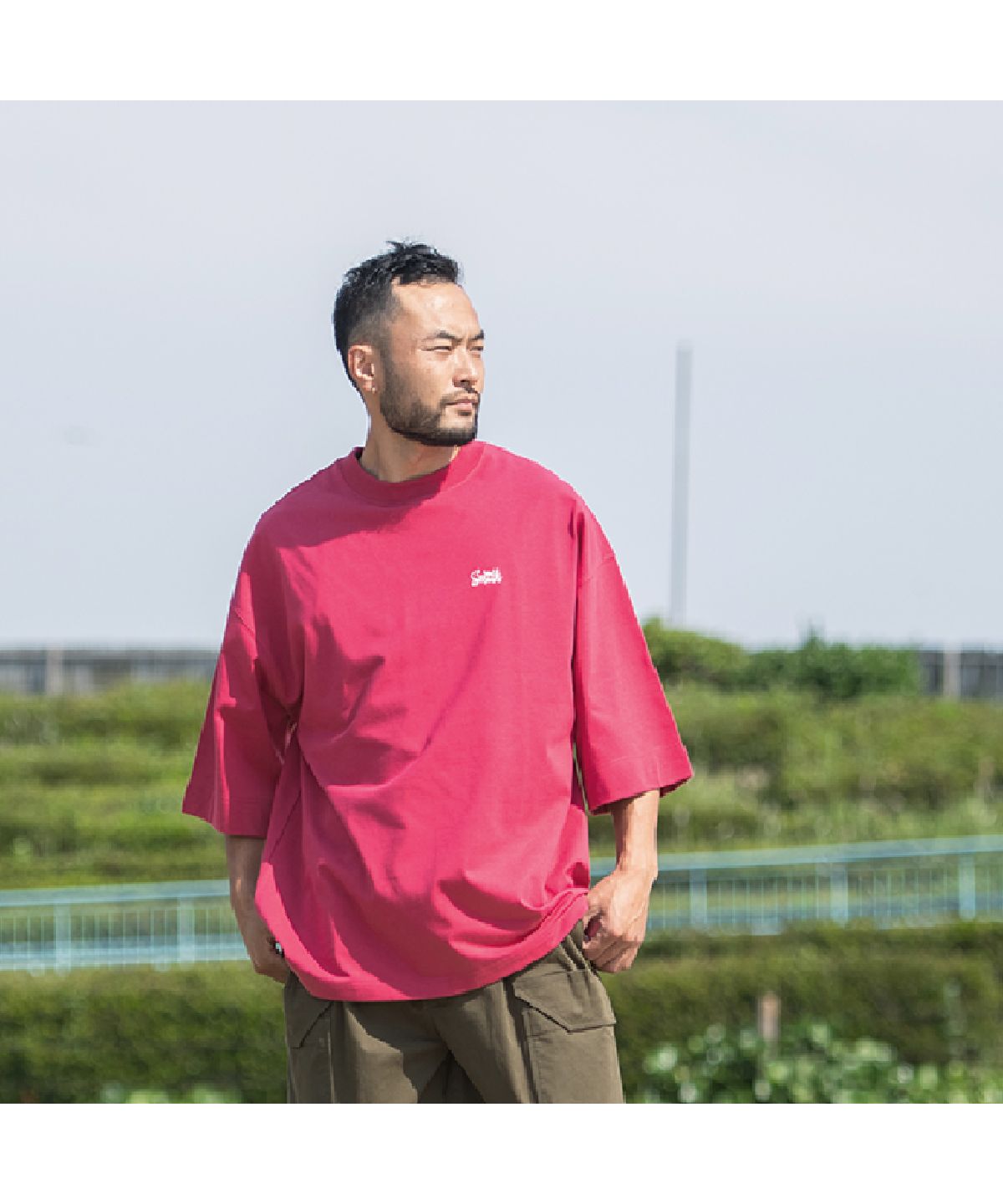 サニースミス Sunny Smith Heavy Smith Palms Emb SS Tee