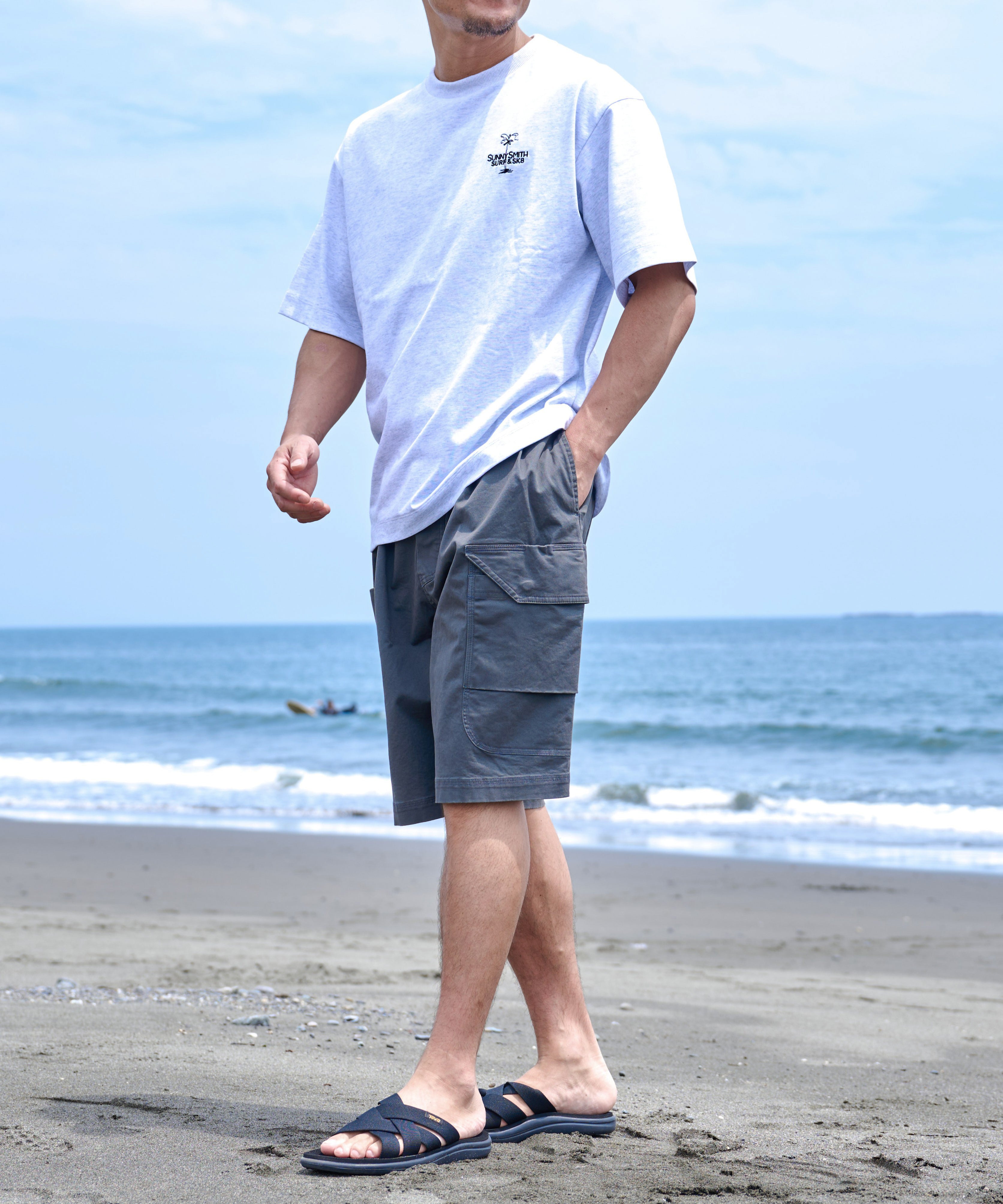 サニースミス Sunny Smith Working Smith Grosgran Twill Half PT （チャコール） チャコール