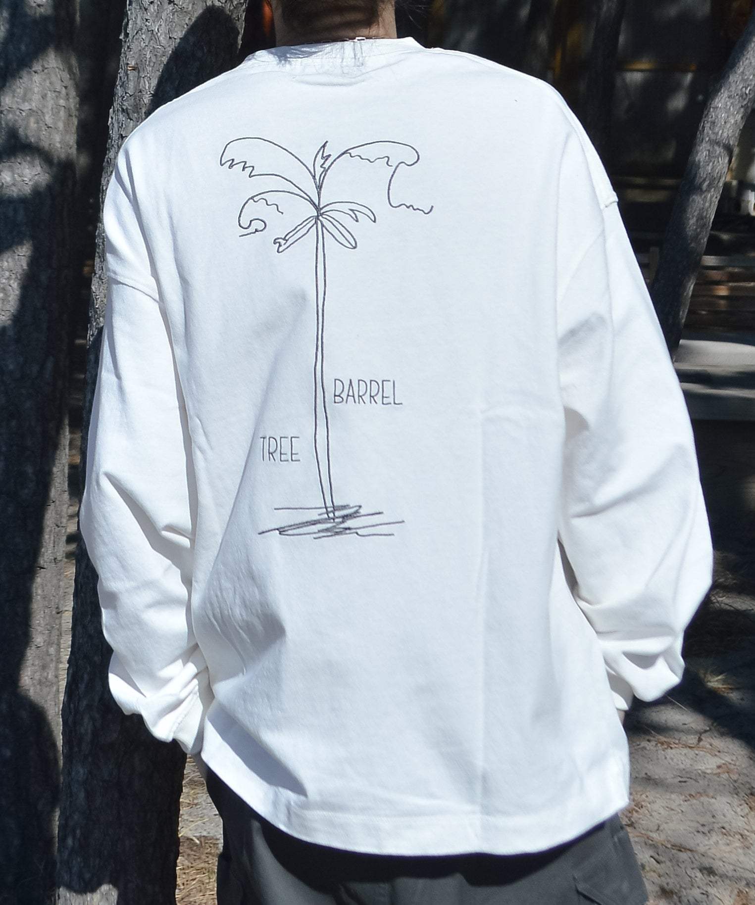 沙尼·史密斯 Sunny Smith 椰子樹圖案 雙面刺繡長袖T恤