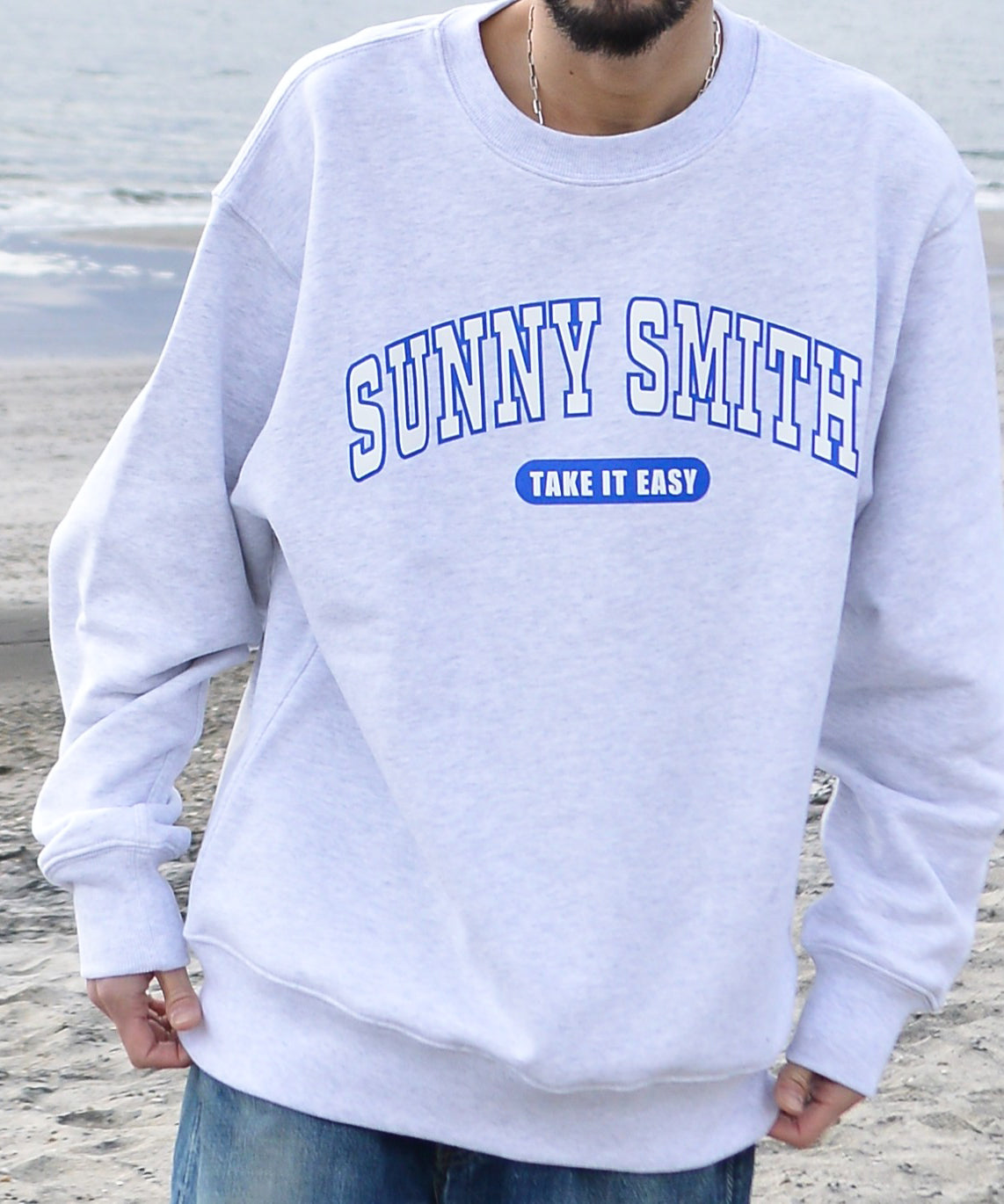 サニースミス Sunny Smith 12.7盎司 重磅大學風拱形標誌毛圈運動衫