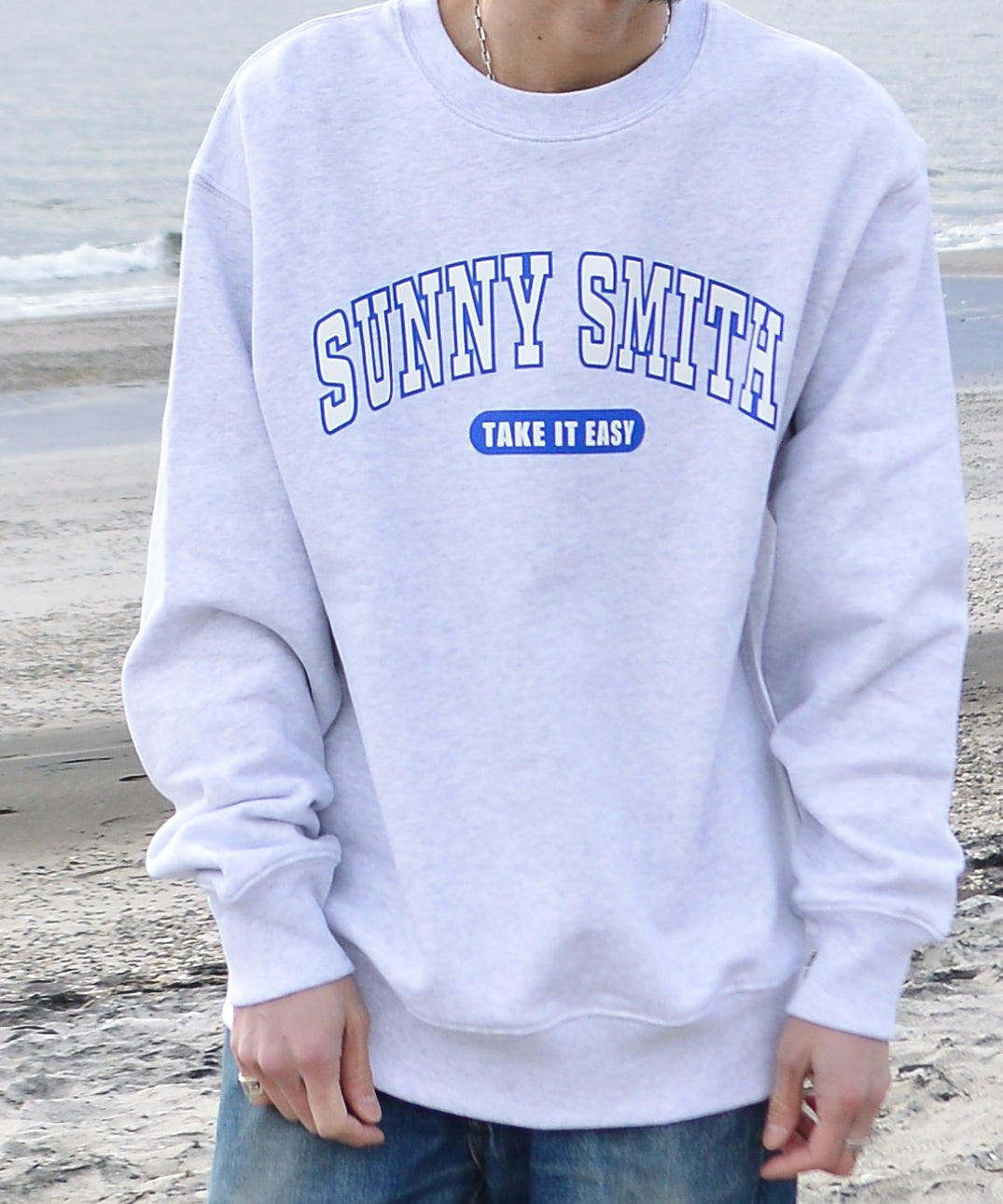 サニースミス Sunny Smith 12.7盎司 重磅大學風拱形標誌毛圈運動衫