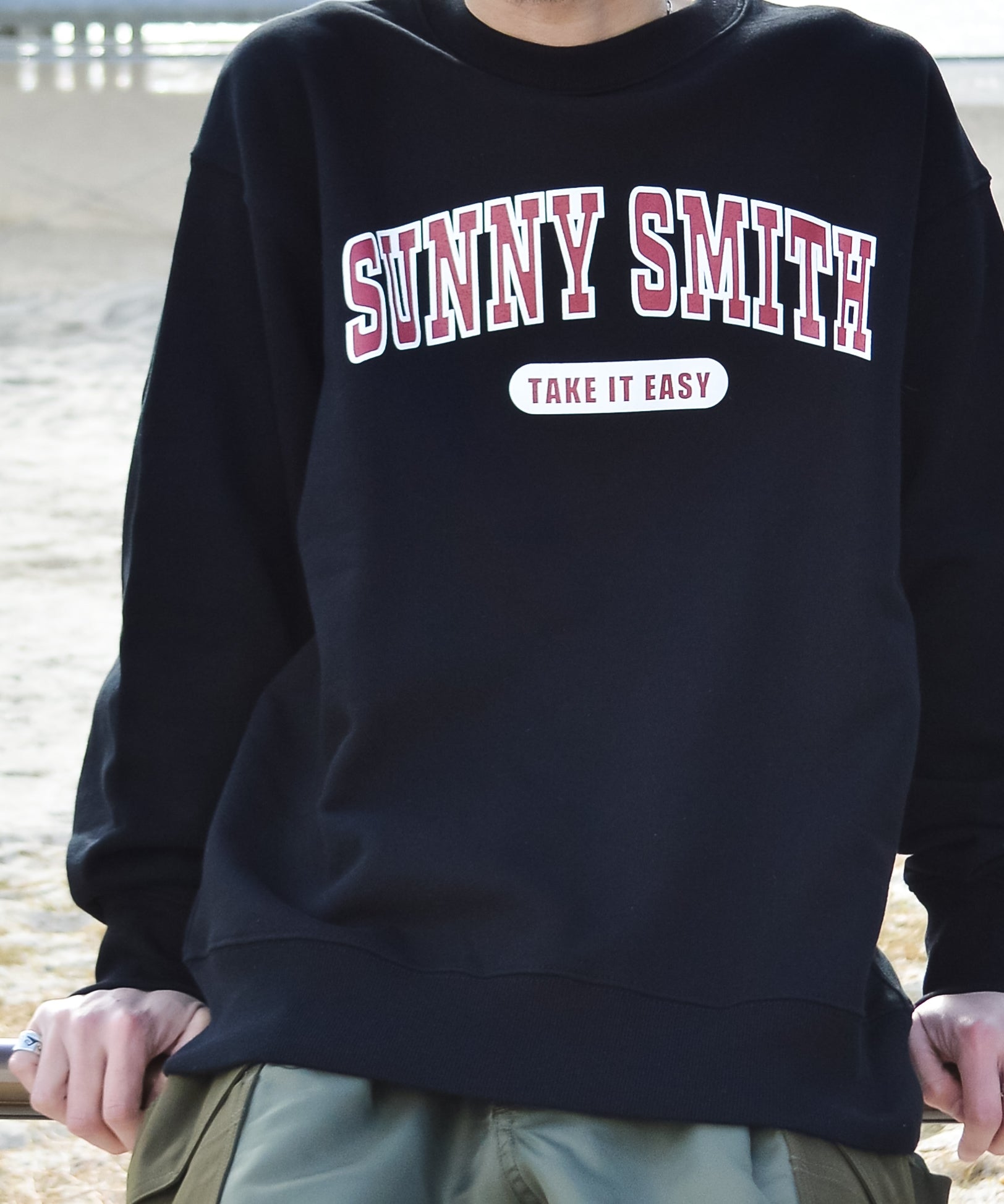 サニースミス Sunny Smith 12.7盎司 重磅大學風拱形標誌毛圈運動衫