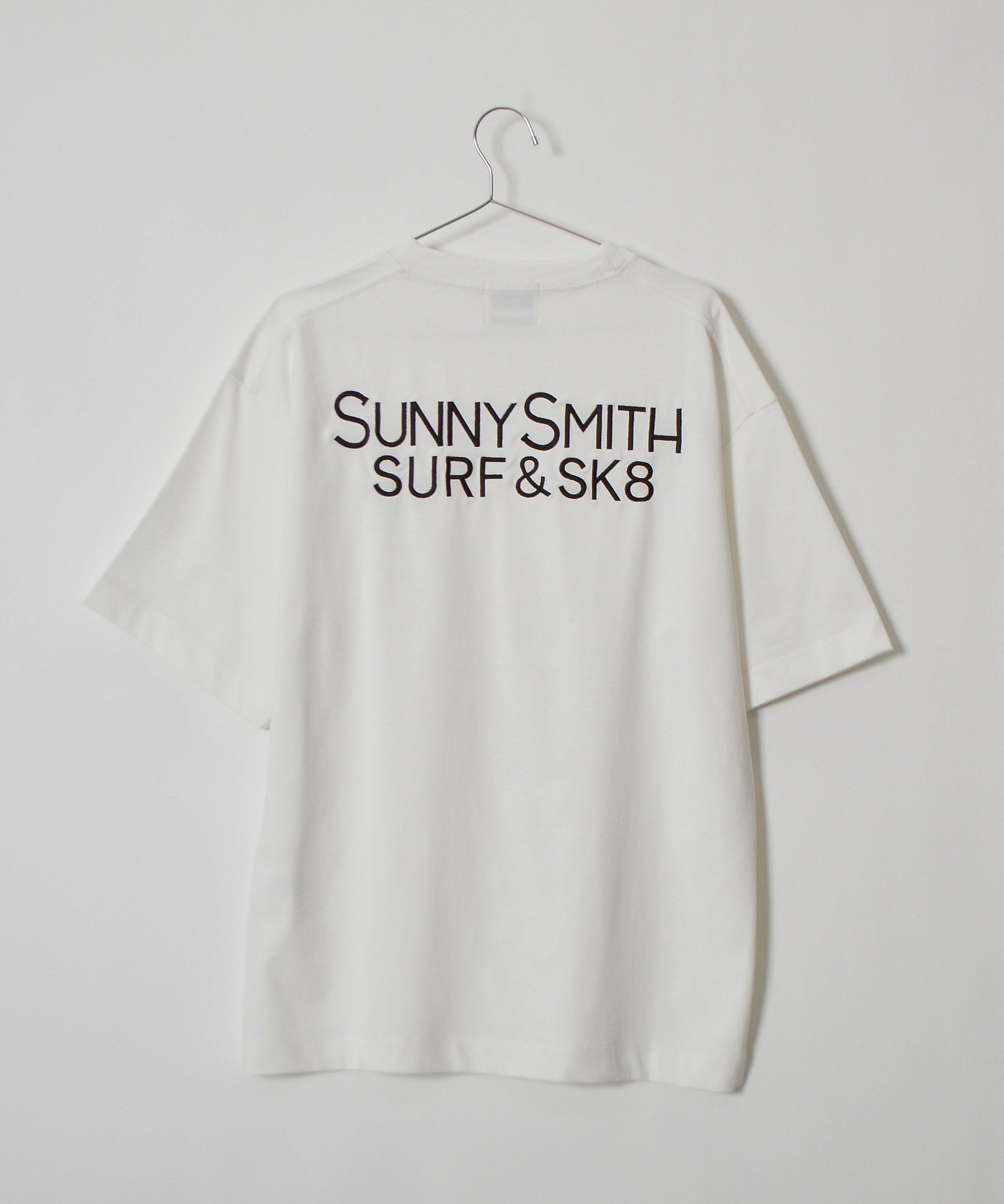 サニースミス Sunny Smith ヤシの木イラストロゴ両面刺繍Tシャツ （ホワイト） ホワイト