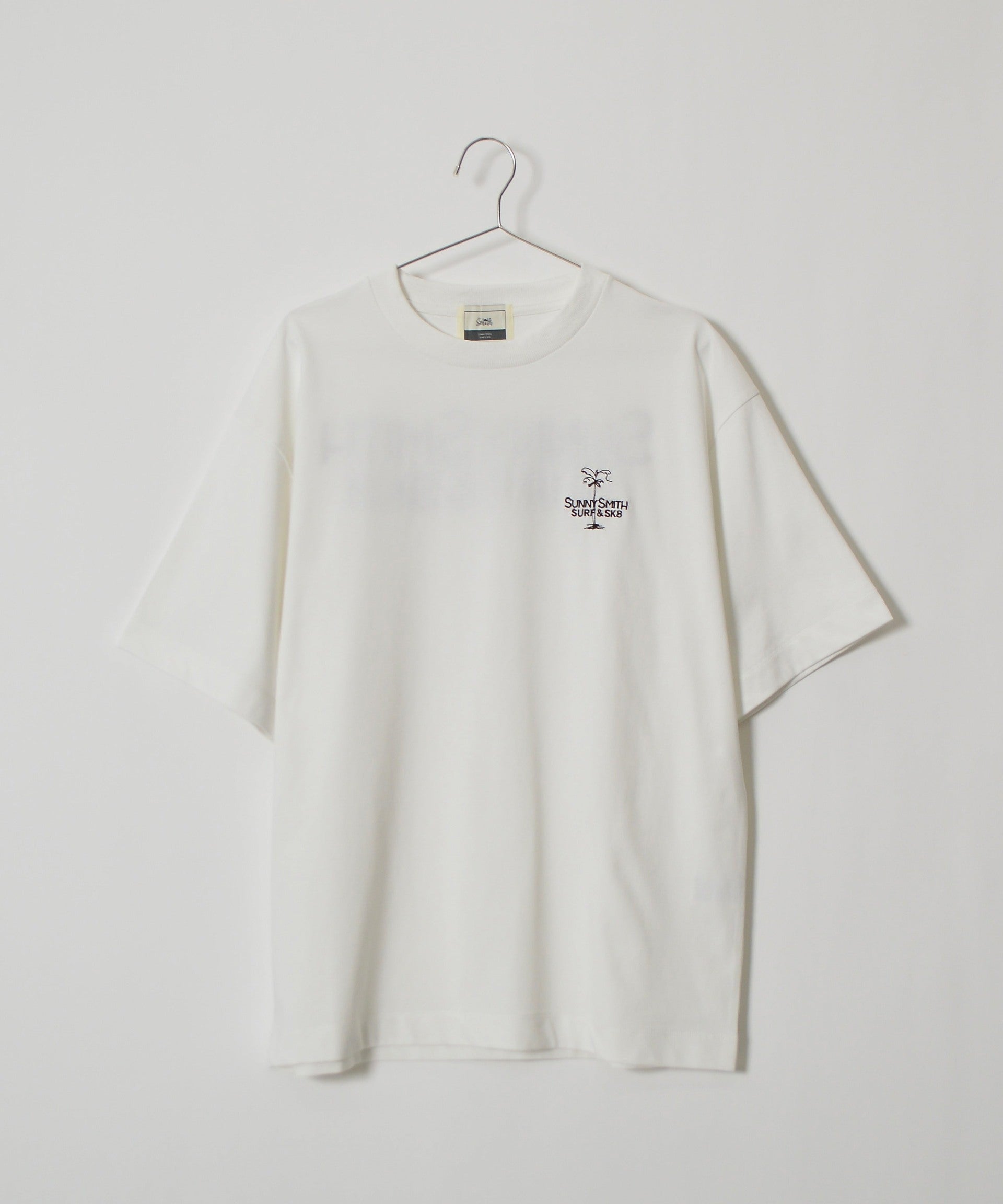 サニースミス Sunny Smith ヤシの木イラストロゴ両面刺繍Tシャツ （ホワイト） ホワイト