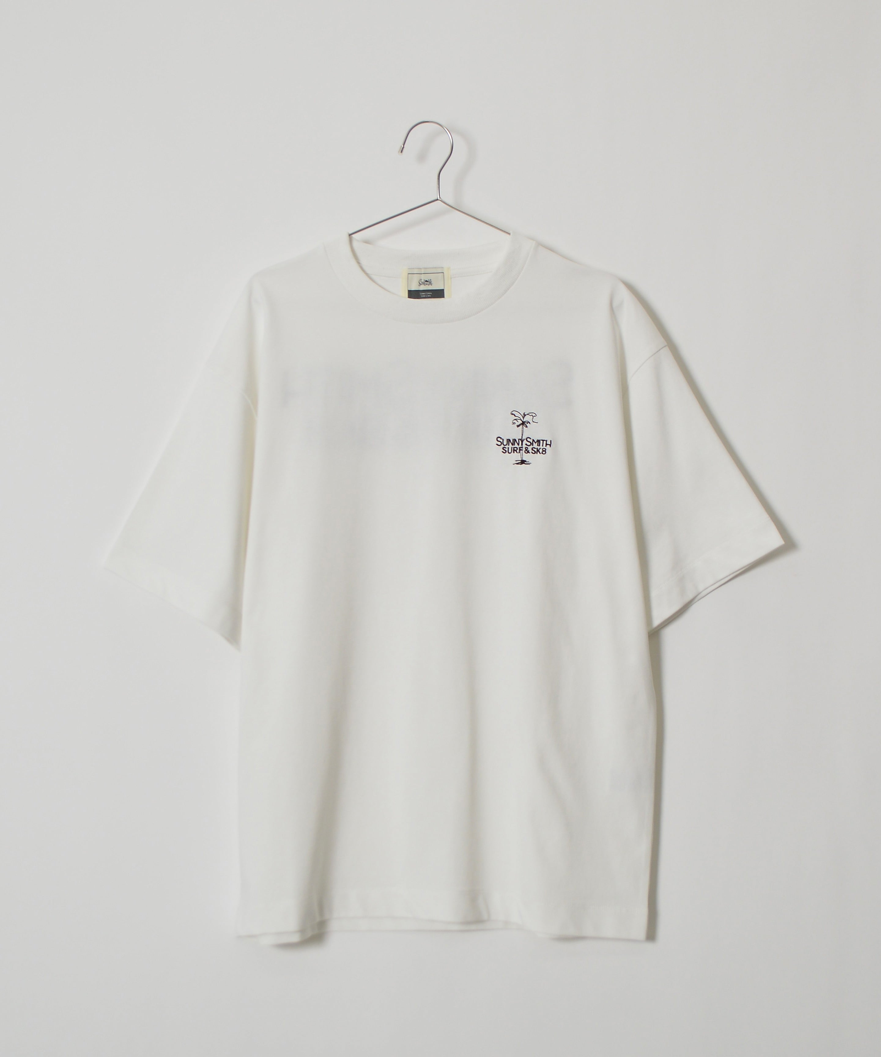 サニースミス Sunny Smith ヤシの木イラストロゴ両面刺繍Tシャツ （ホワイト） ホワイト