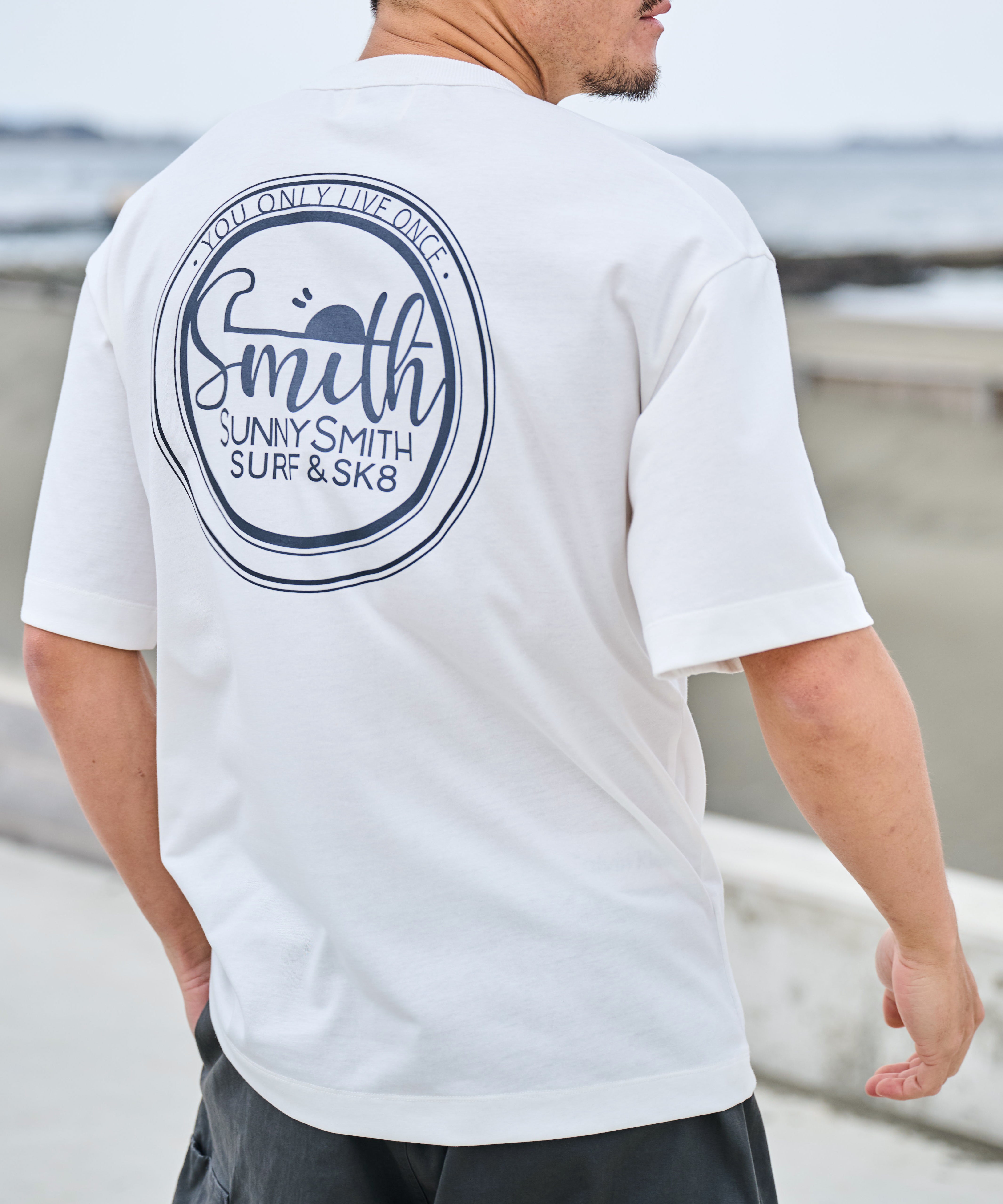 サニースミス Sunny Smith バックサークルロゴプリントTシャツ （ホワイト） ホワイト