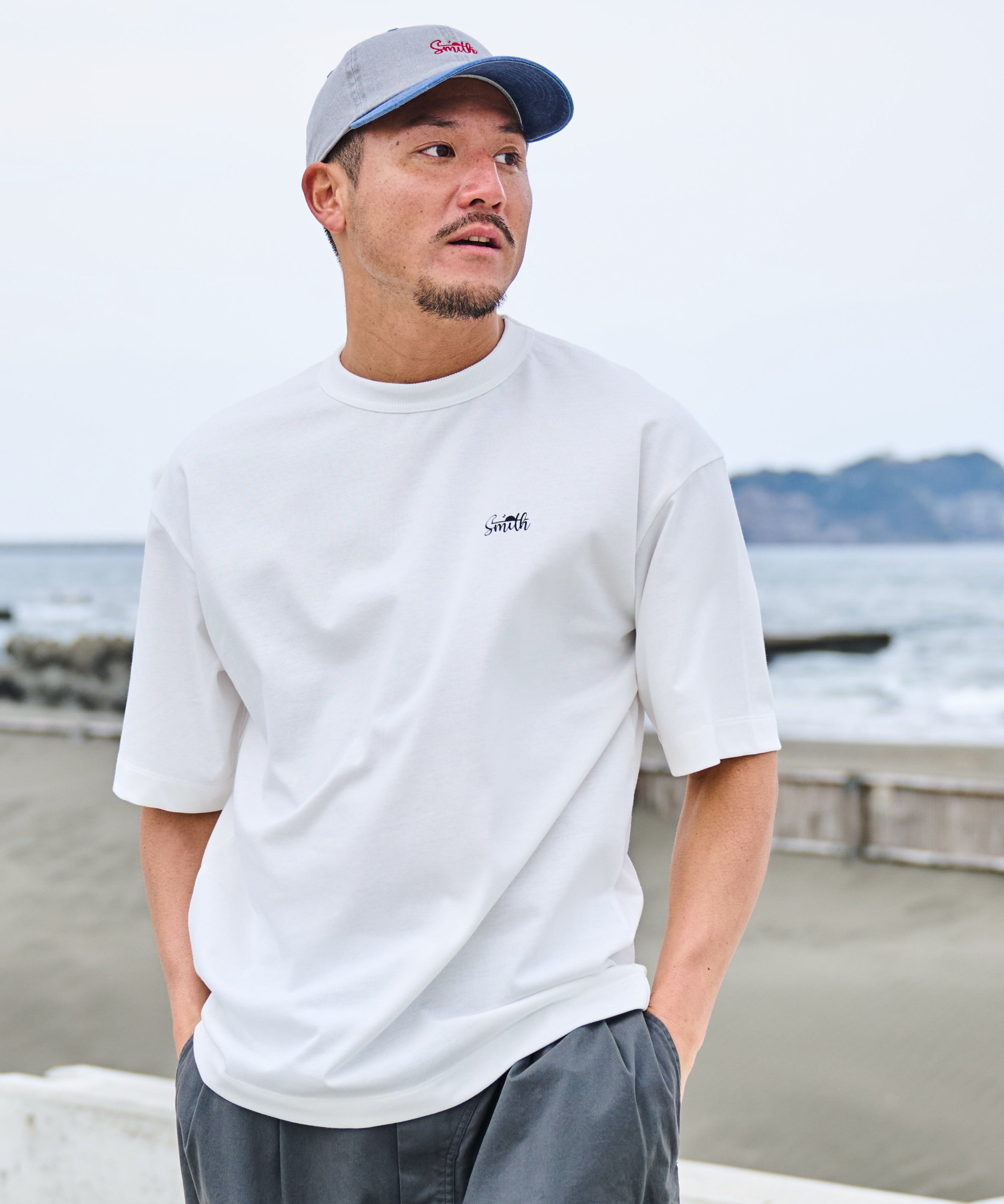 サニースミス Sunny Smith バックサークルロゴプリントTシャツ （ホワイト） ホワイト
