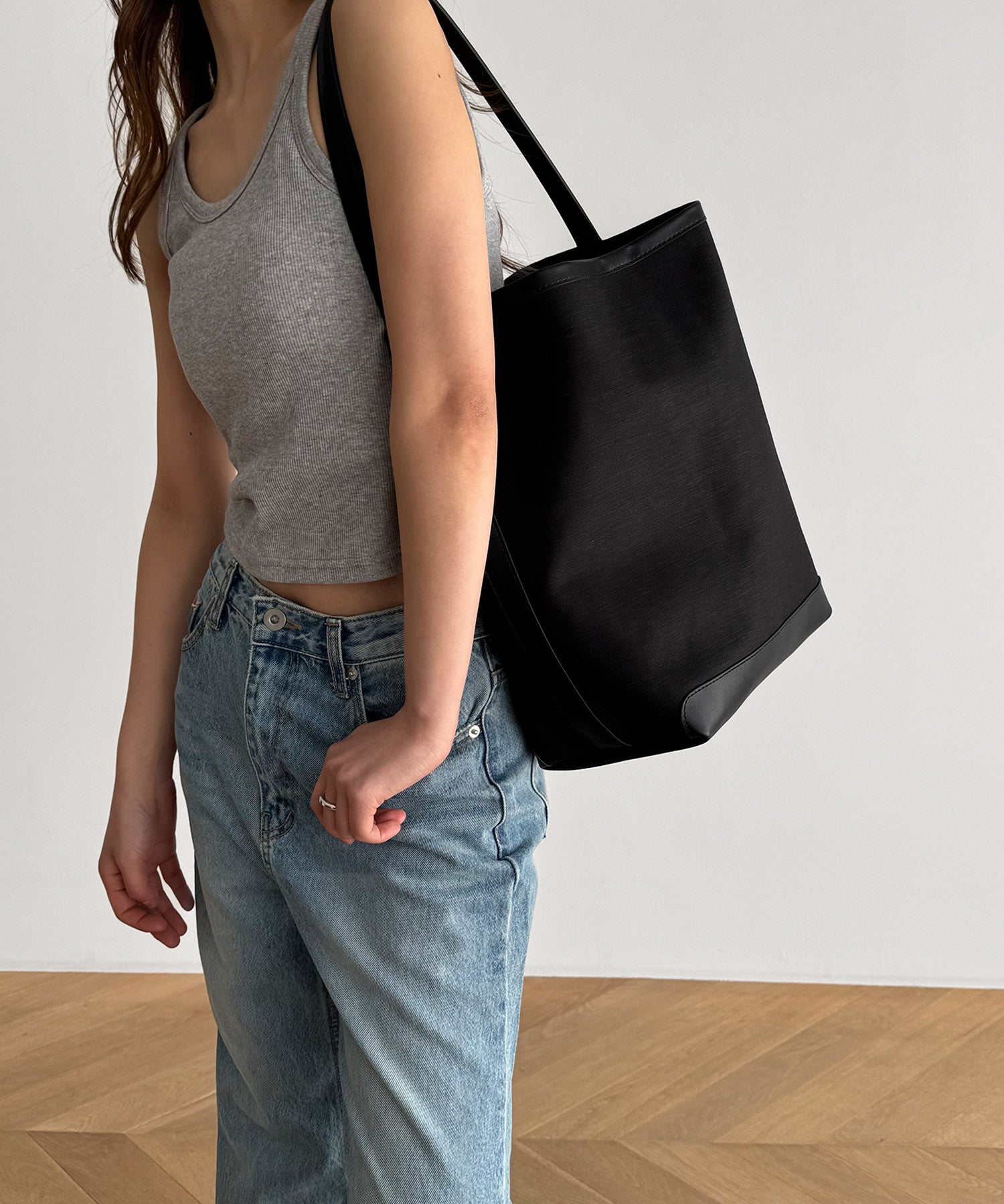 CANAL JEAN El mar Canvas Bicolor Shoulder Bag