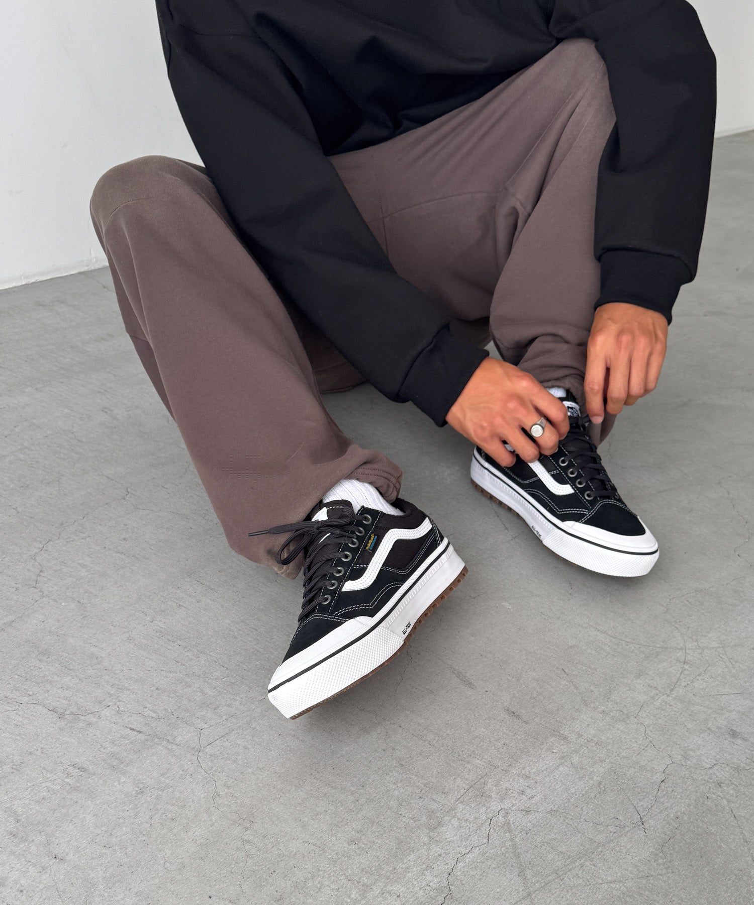 キャナルジーン CANAL JEAN VANS MTE Old Skool WaterproofInsulated/VN000DAZBA2 （BLK×WHT） BLK×WHT