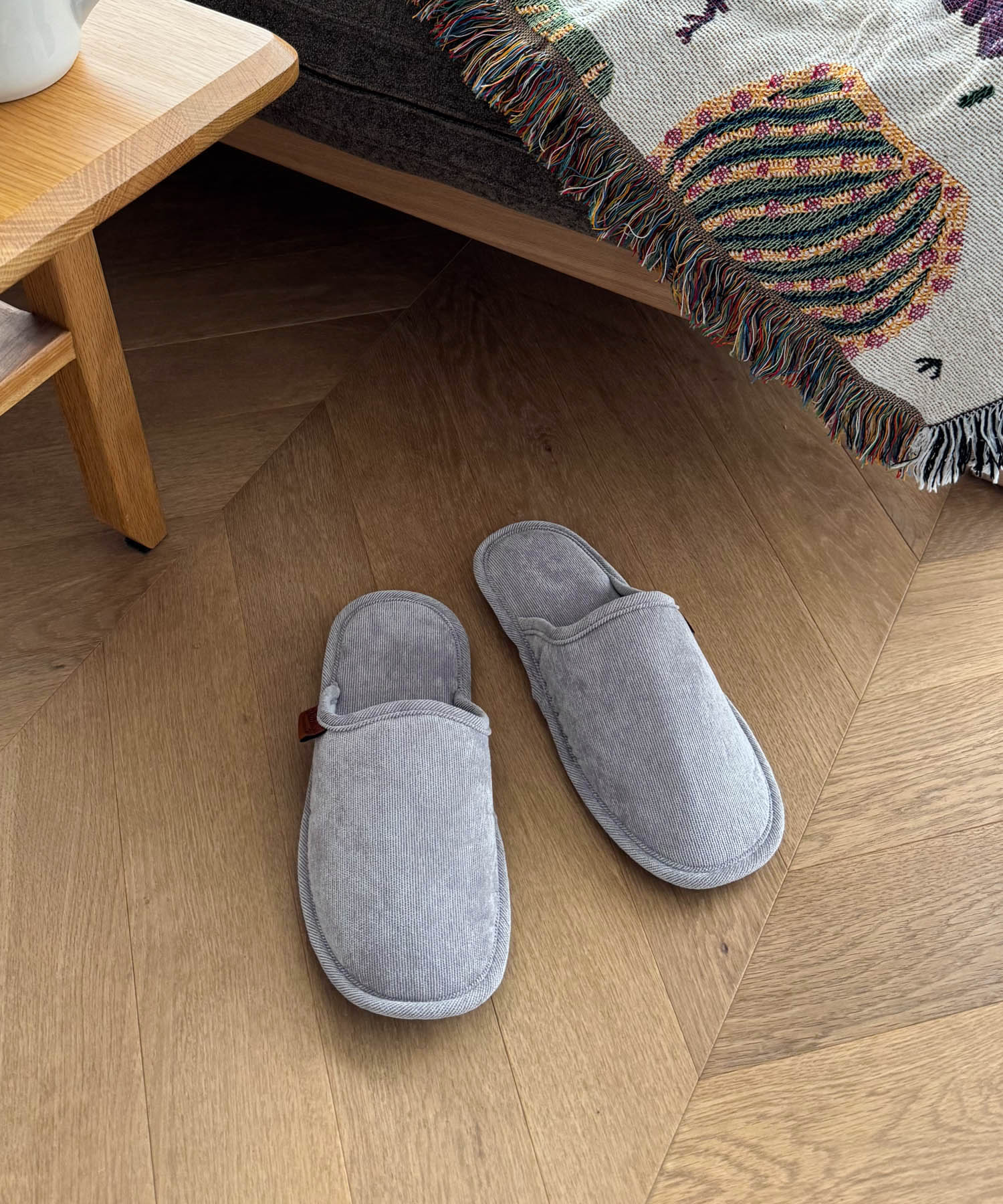 キャナルジーン CANAL JEAN DULTON(ダルトン) CORDUROY SLIPPERS EVコーデュロイスリッパ(WOMEN)/T20ー0224S （グレー） グレー