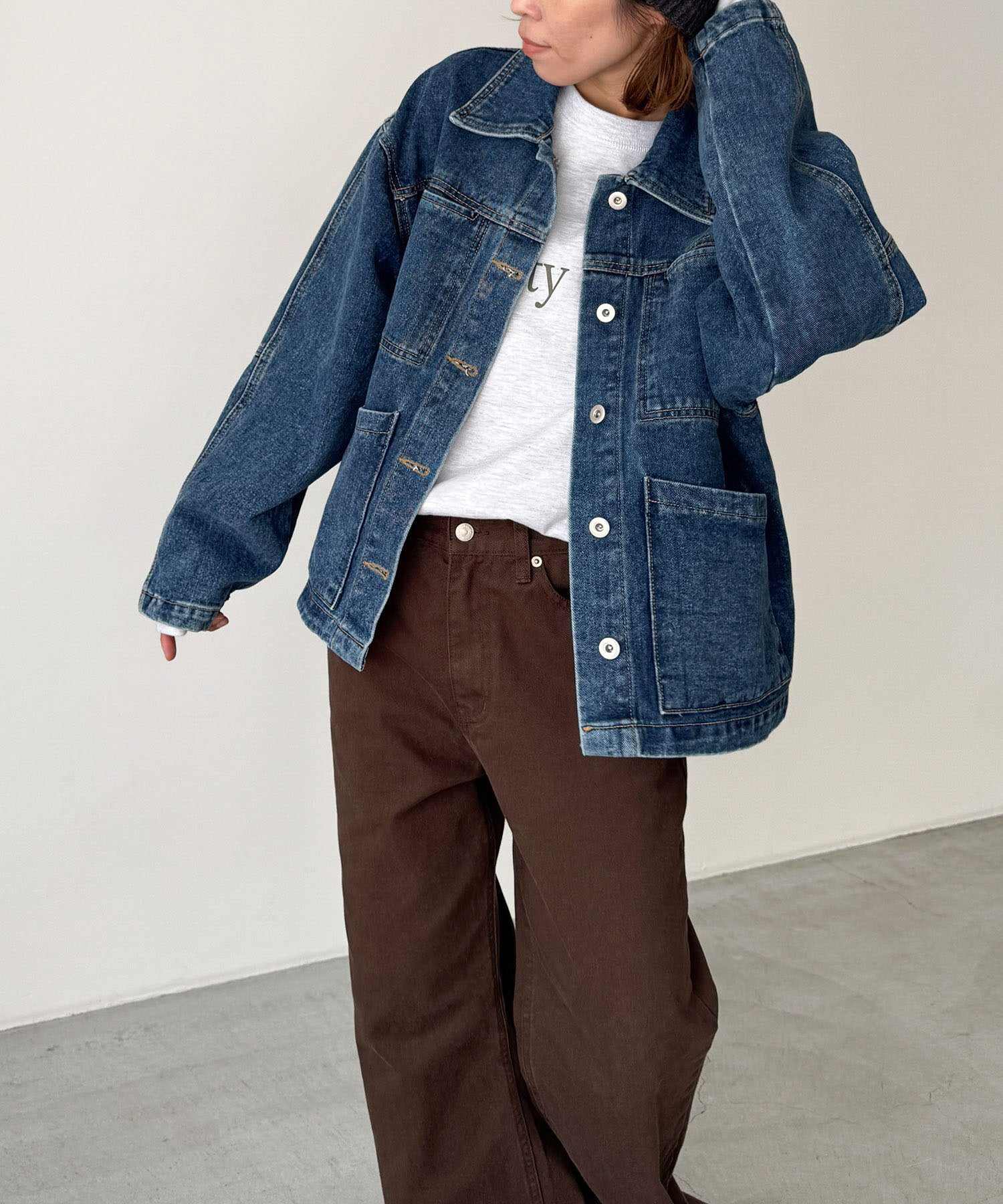 キャナルジーン CANAL JEAN El mar(エルマール) デニムカバーオール （インディゴ） インディゴ