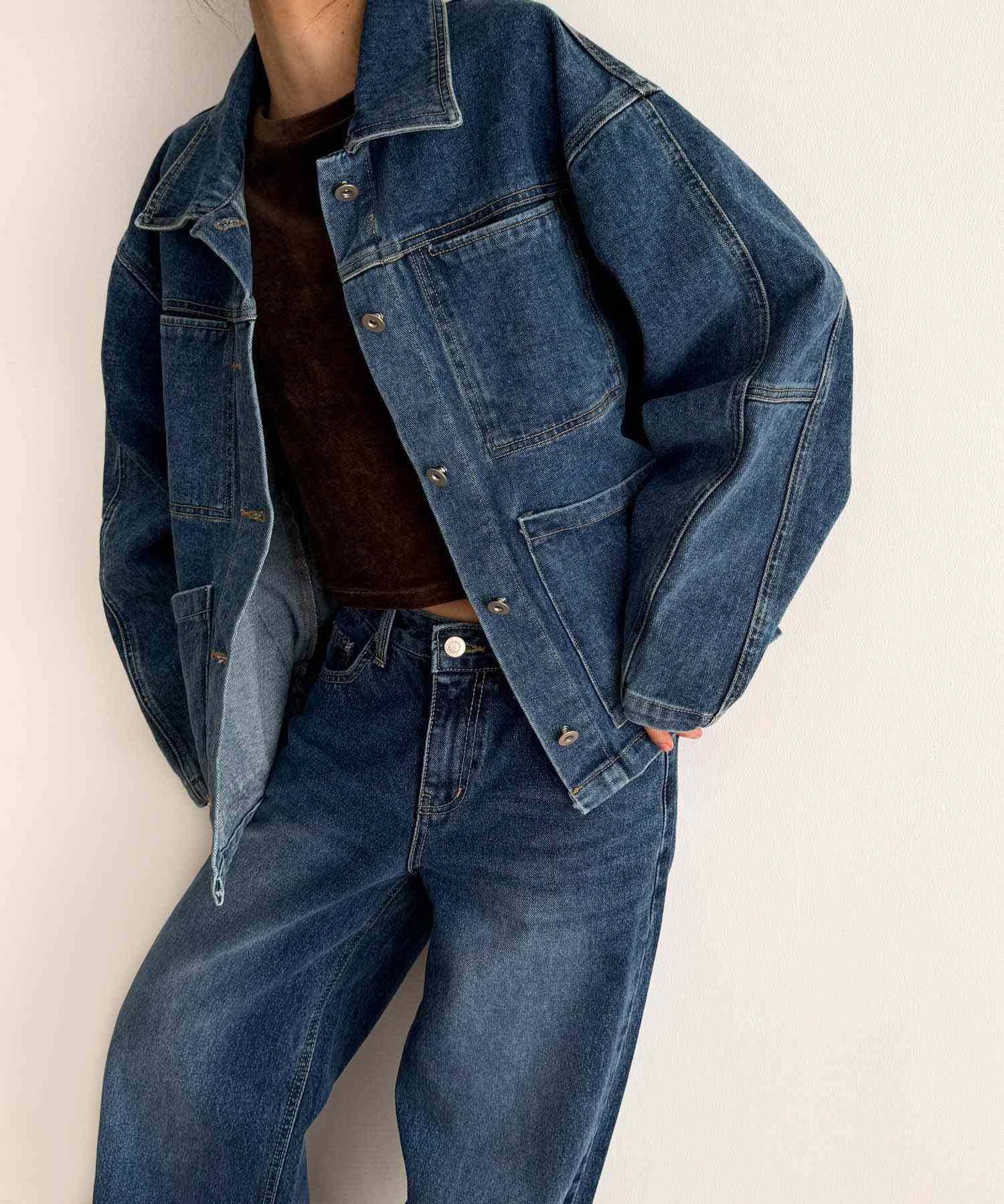 キャナルジーン CANAL JEAN El mar(エルマール) デニムカバーオール （インディゴ） インディゴ