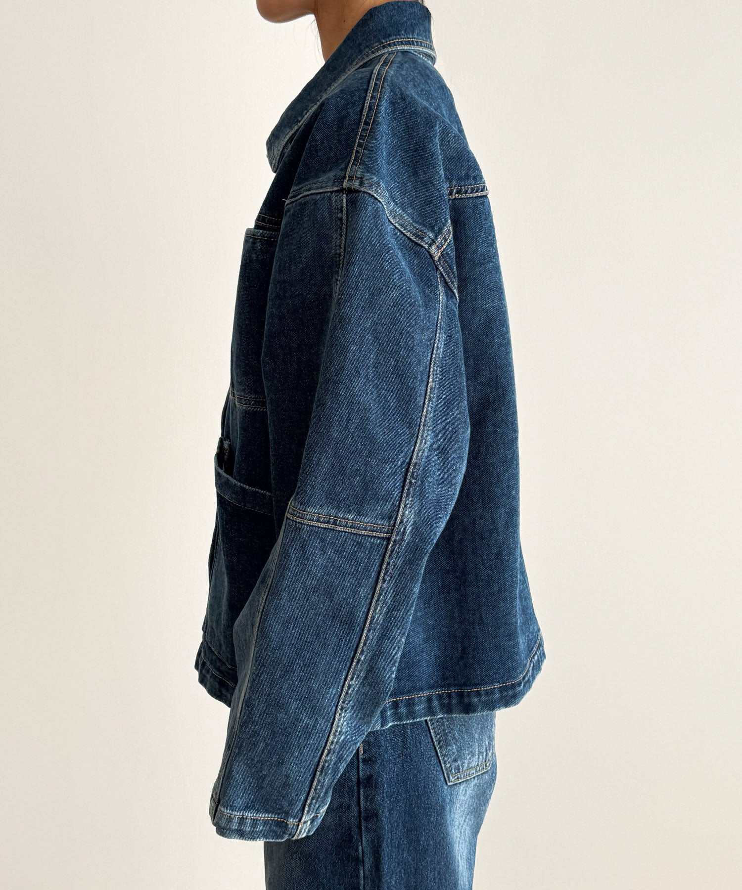 キャナルジーン CANAL JEAN El mar(エルマール) デニムカバーオール （インディゴ） インディゴ