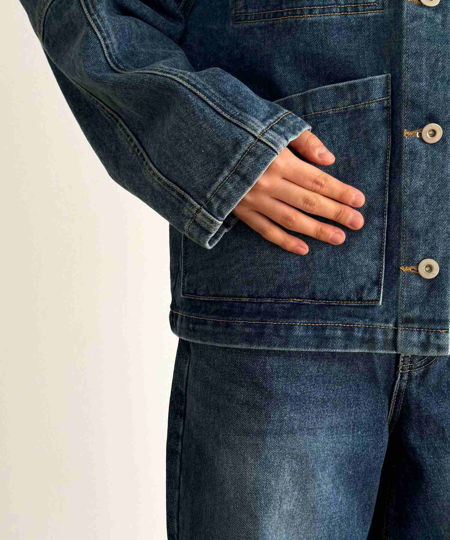 キャナルジーン CANAL JEAN El mar(エルマール) デニムカバーオール （インディゴ） インディゴ