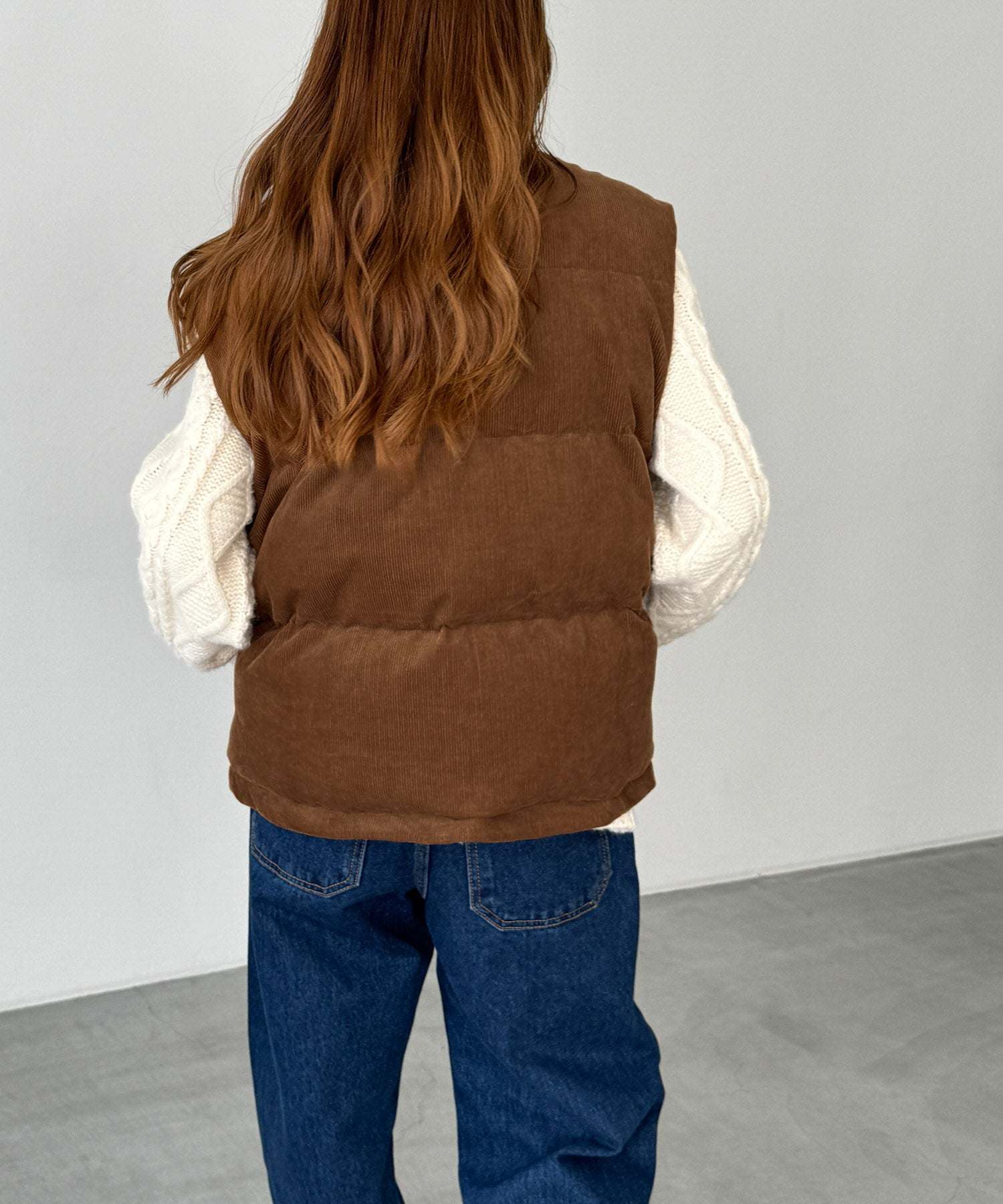 キャナルジーン CANAL JEAN El mar コーデュロイパファーベスト