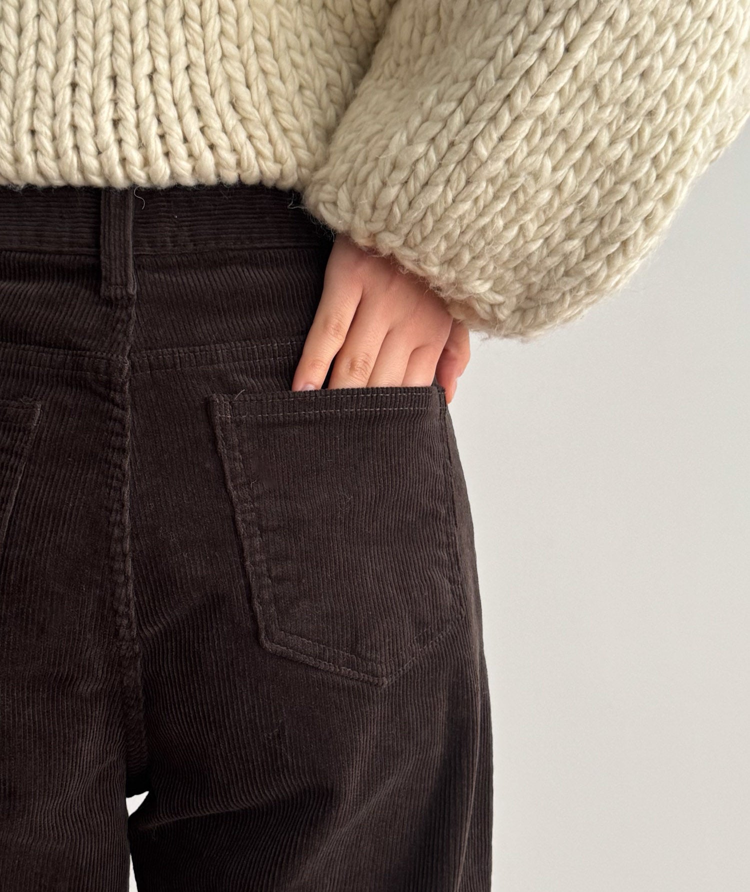 キャナルジーン CANAL JEAN El mar コーデュロイストレートパンツ （ネイビー） ネイビー