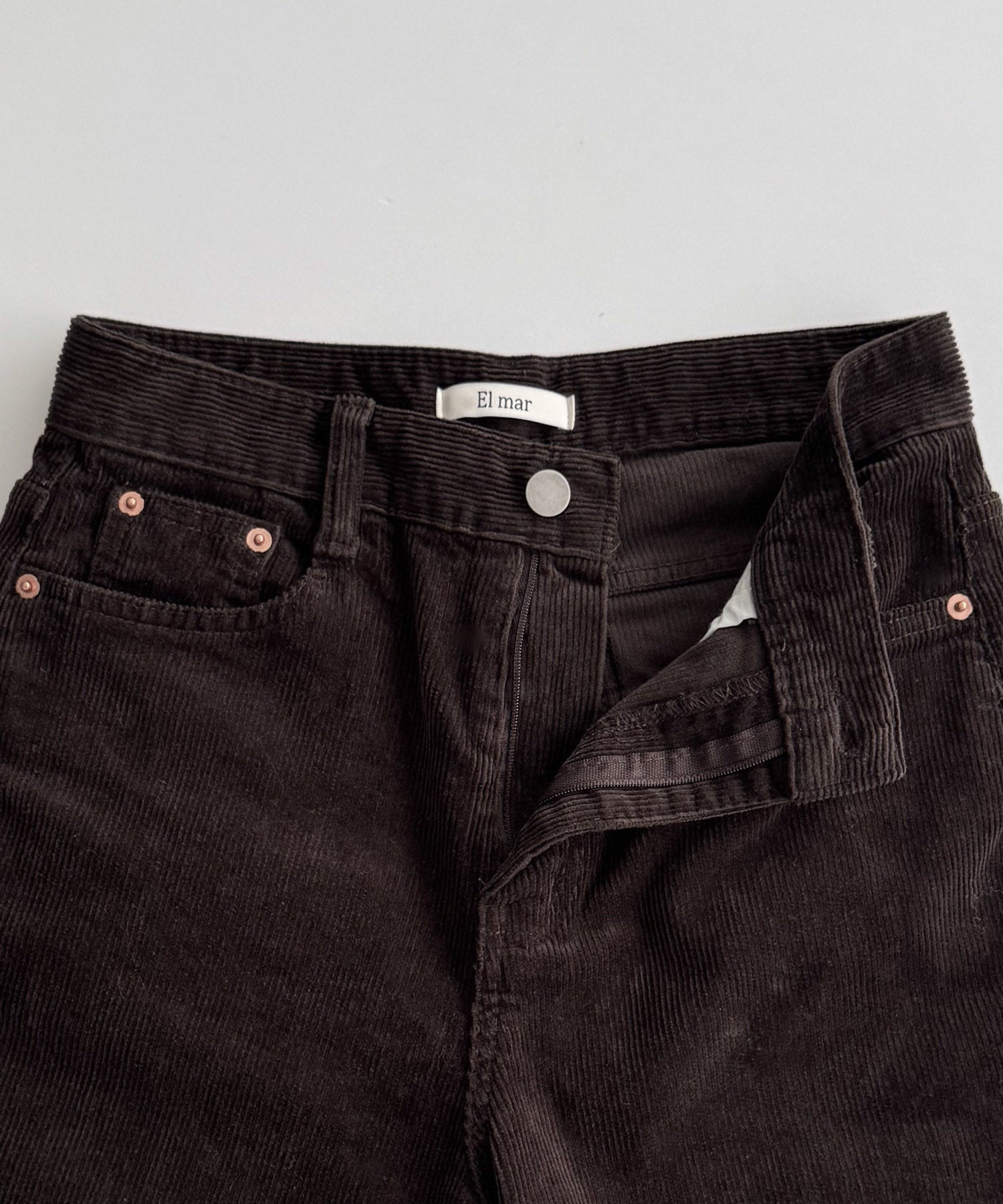 キャナルジーン CANAL JEAN El mar コーデュロイストレートパンツ （ネイビー） ネイビー