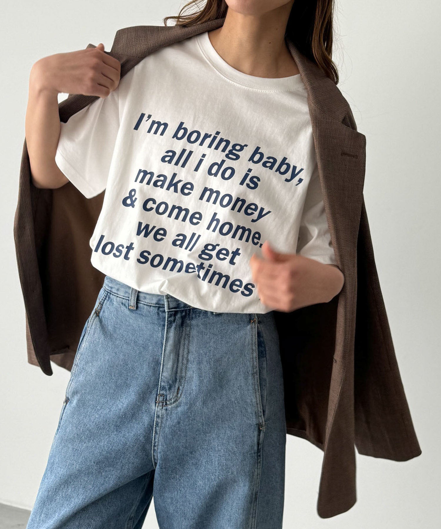 キャナルジーン CANAL JEAN CALL MY NAME I’m boring Tシャツ （グレー） グレー
