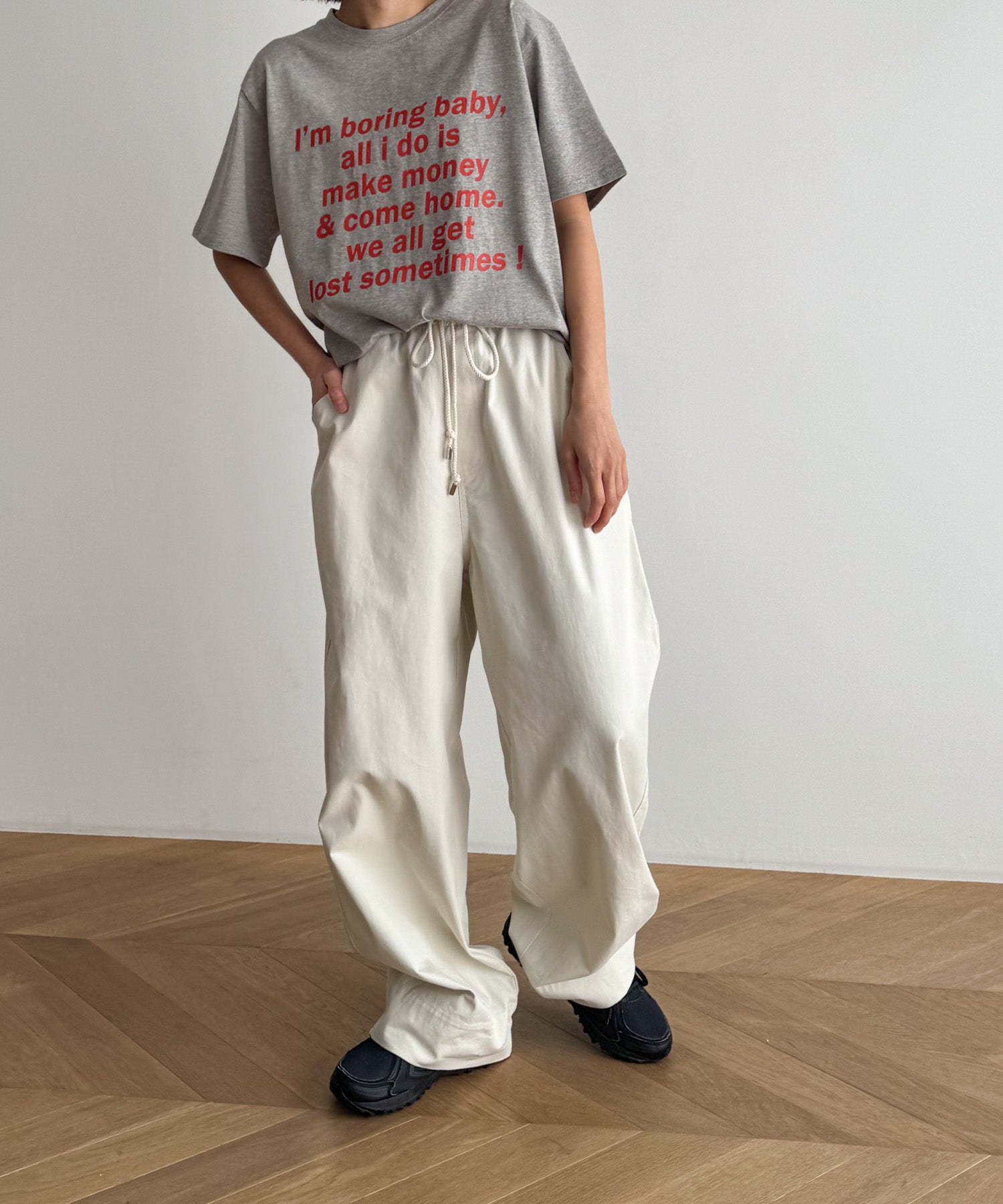キャナルジーン CANAL JEAN CALL MY NAME I’m boring Tシャツ （グレー） グレー