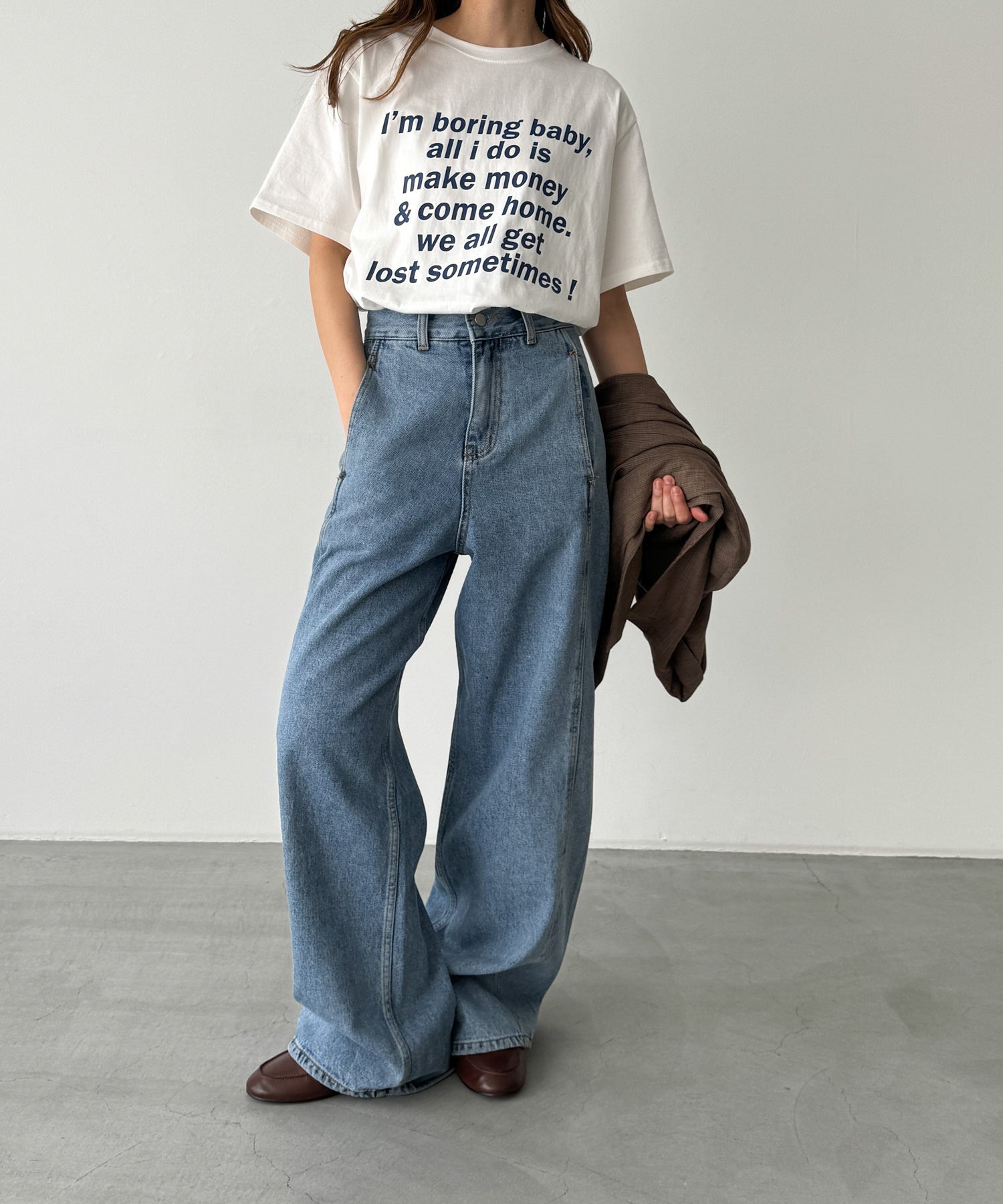 キャナルジーン CANAL JEAN CALL MY NAME I’m boring Tシャツ （グレー） グレー