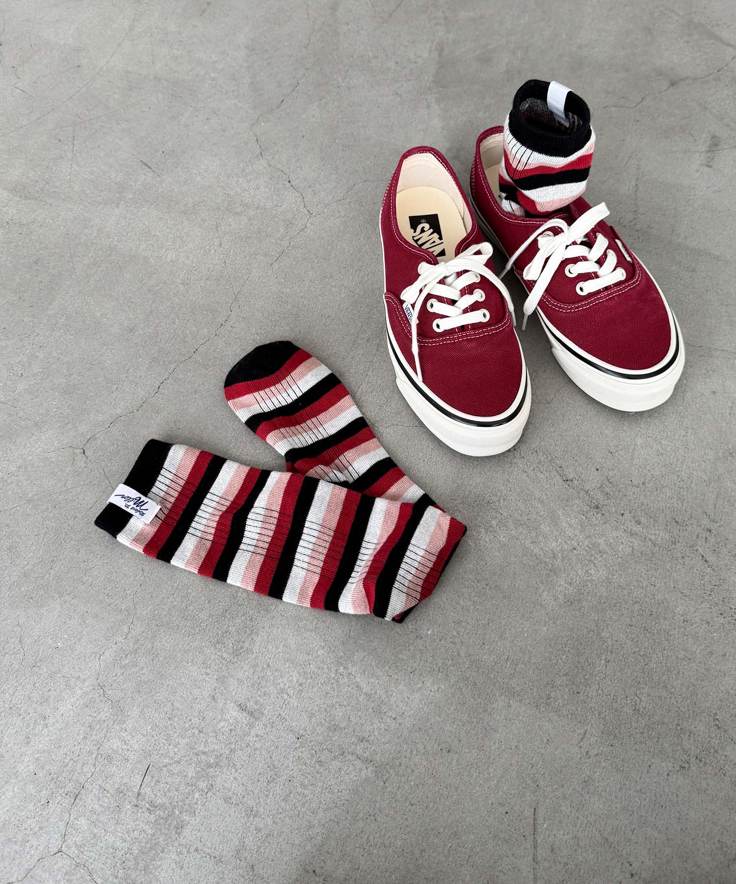 キャナルジーン CANAL JEAN Miller 1P Socks long （レッド系ソノタ） レッド系ソノタ
