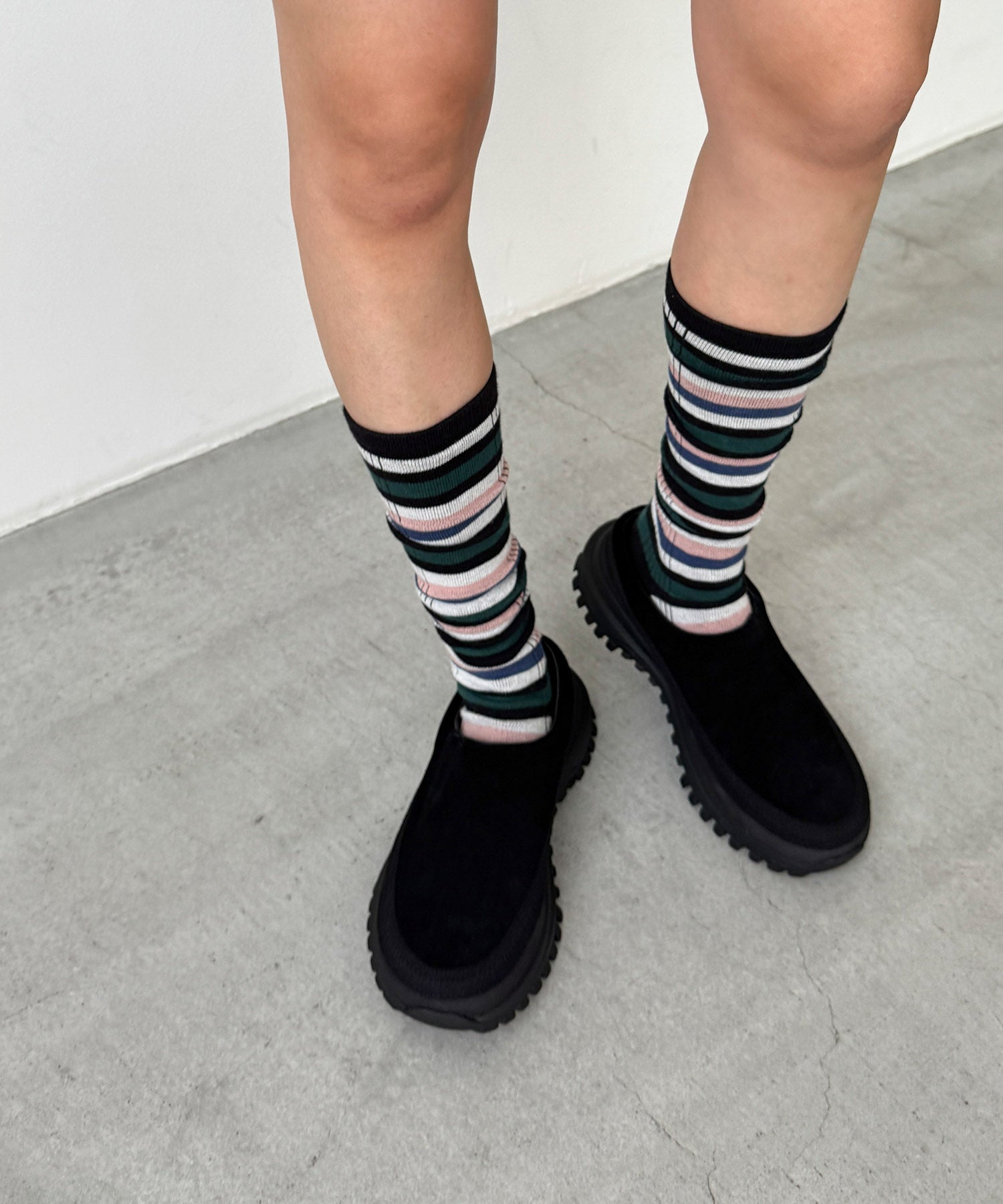 キャナルジーン CANAL JEAN Miller 1P Socks long （レッド系ソノタ） レッド系ソノタ