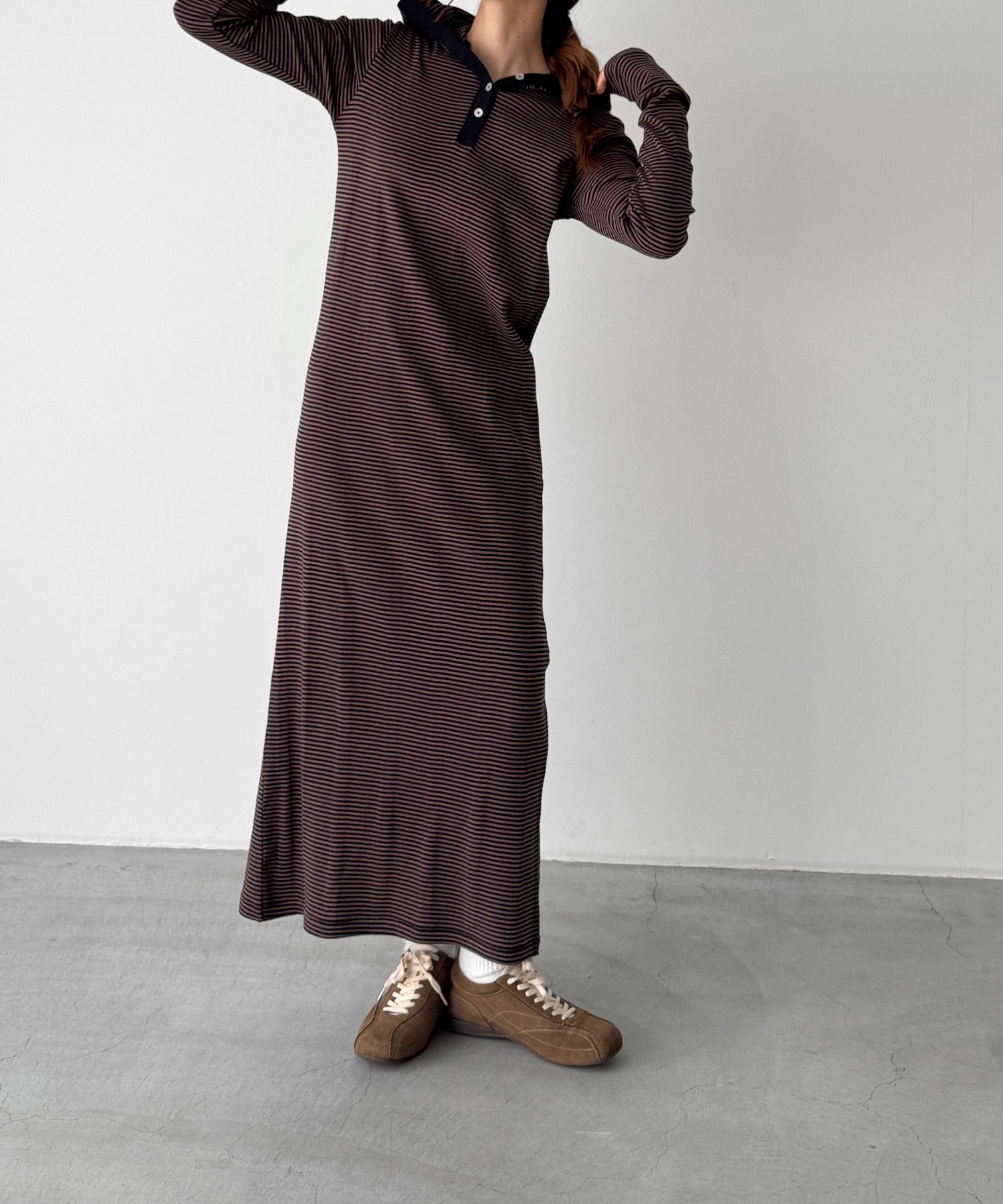 キャナルジーン CANAL JEAN Miller パネルリブフードワンピース （グレー系ソノタ） グレー系ソノタ