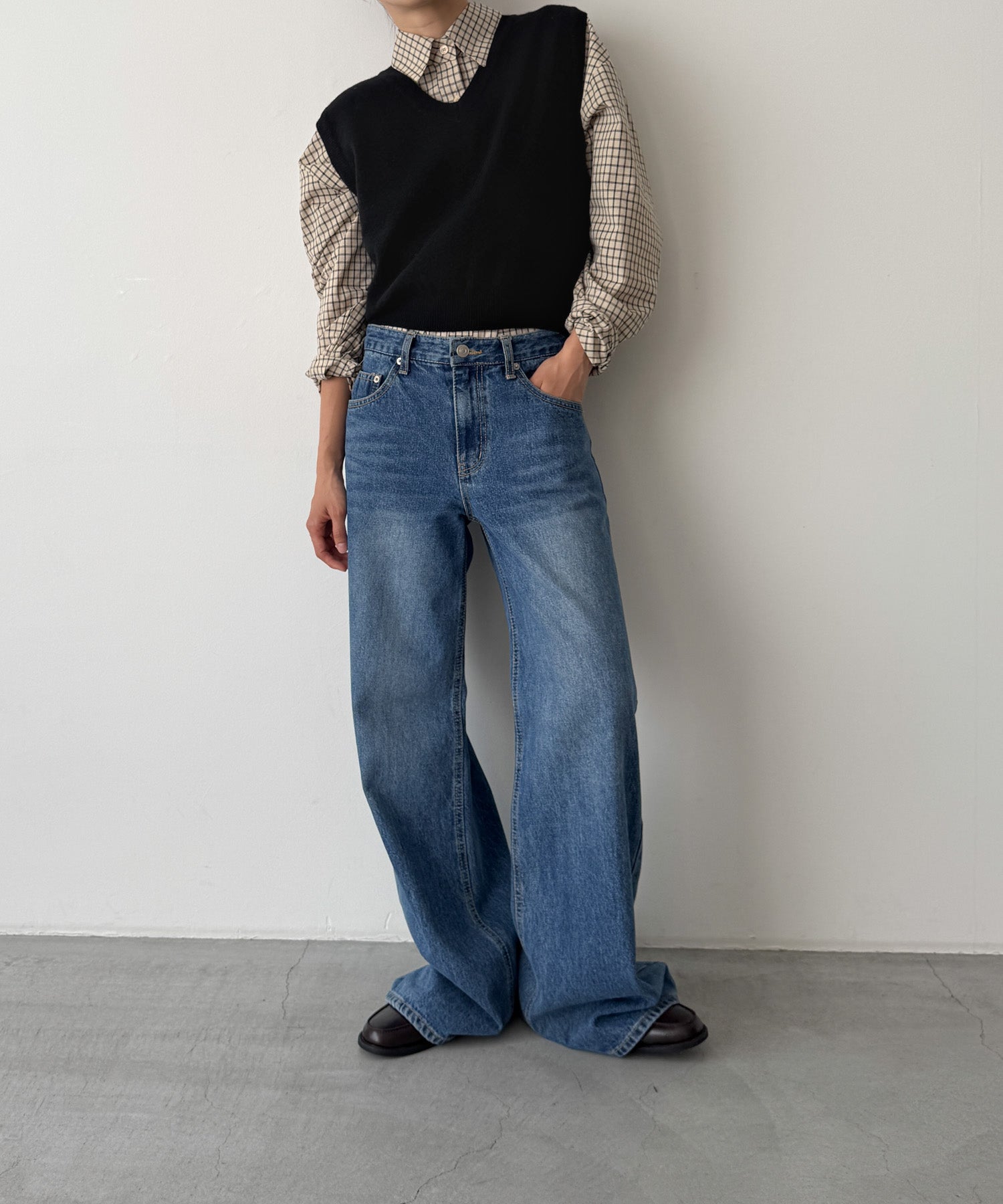 キャナルジーン CANAL JEAN CALL MY NAME コットングラフチェックシャツ （ベージュ） ベージュ