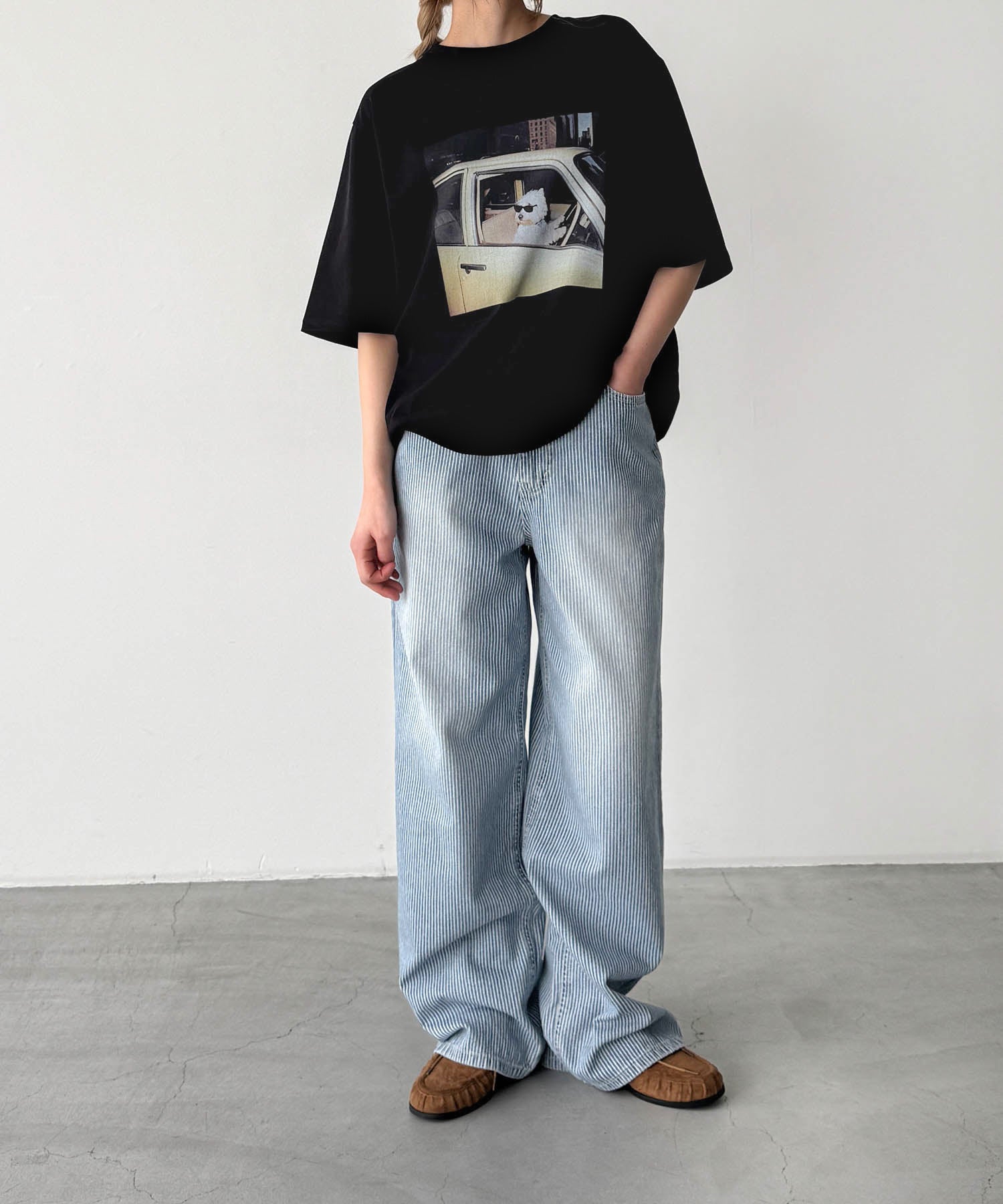 キャナルジーン CANAL JEAN Lakey Park driving dogTシャツ （ブラック） ブラック