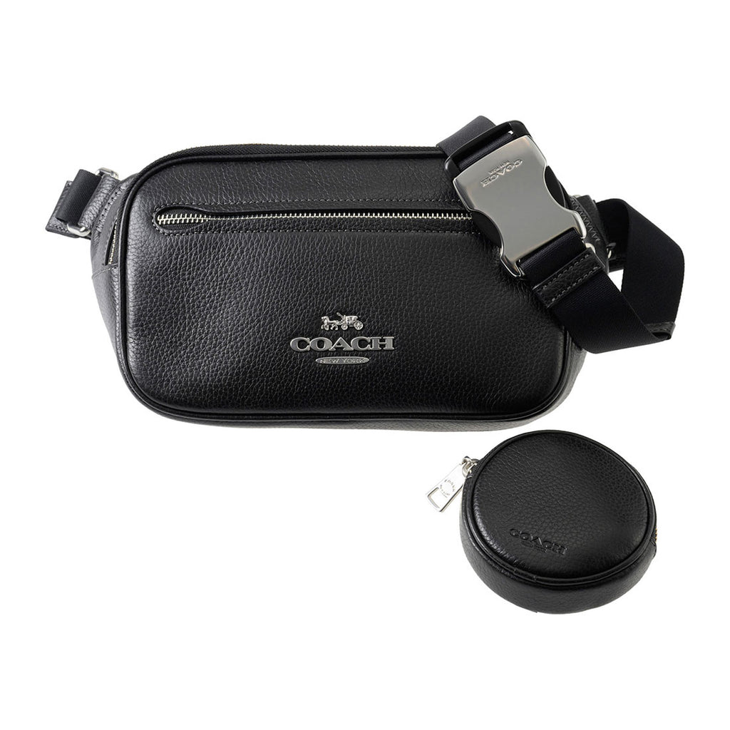 COACH COACH Waist Bag / Body Bag Pebbled Leather Elias Belt
