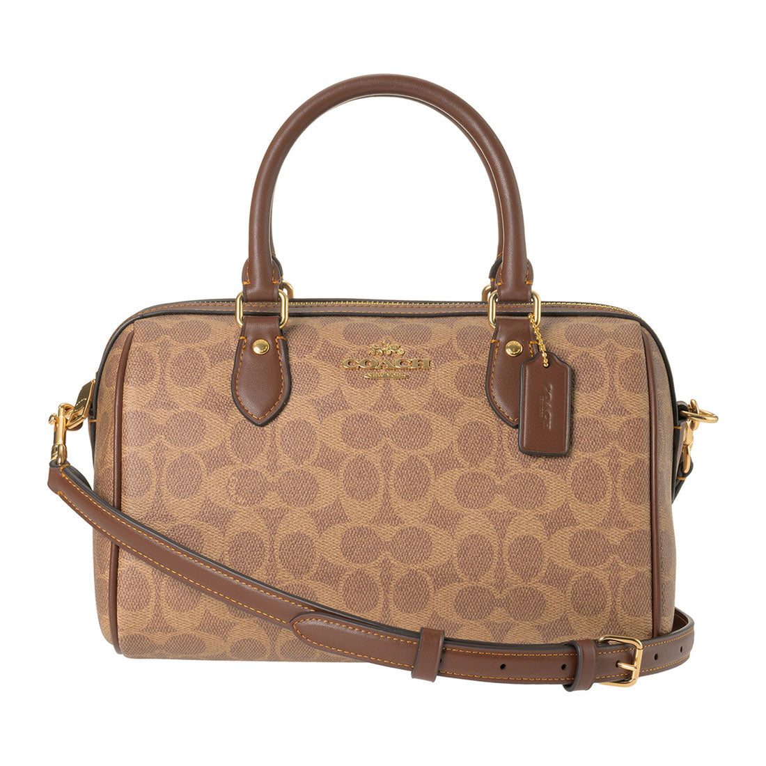 COACH COACH Handbag Signature Canvas Rowan Satchel CV961 IMXHE TAN/BROWN