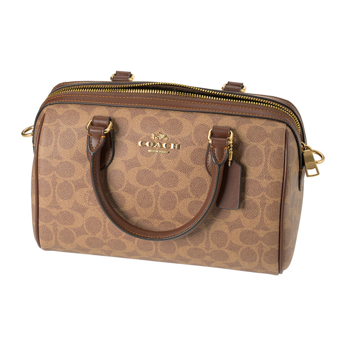 COACH COACH Handbag Signature Canvas Rowan Satchel CV961 IMXHE TAN/BROWN