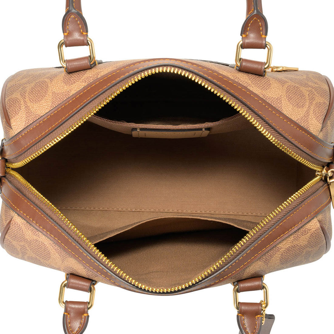 COACH COACH Handbag Signature Canvas Rowan Satchel CV961 IMXHE TAN/BROWN
