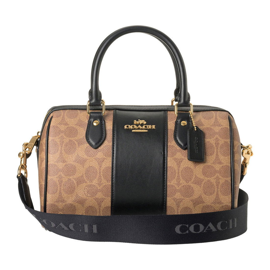 コーチ COACH ハンドバッグ シグネチャー キャンバス ローアン サッチェル CW376 IMQRX TAN/BLACK