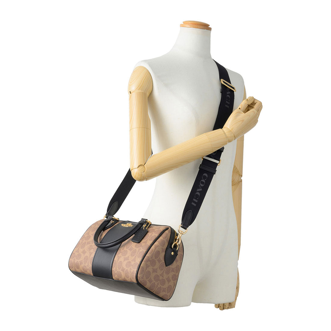 コーチ COACH ハンドバッグ シグネチャー キャンバス ローアン サッチェル CW376 IMQRX TAN/BLACK