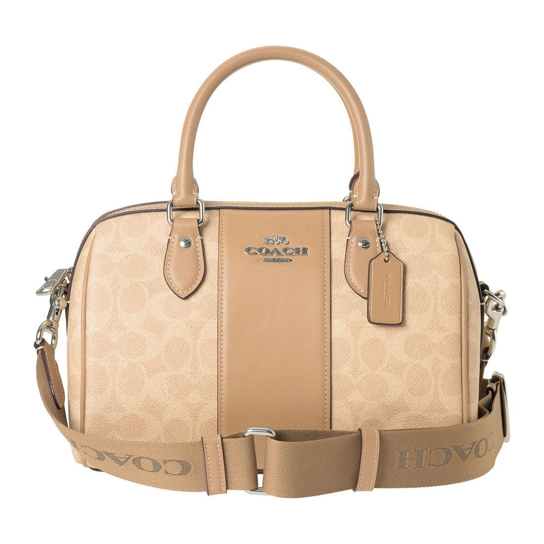 COACH COACH Handbag Signature Canvas Rowan Satchel CW376 SVPWH SAND/TAUPE