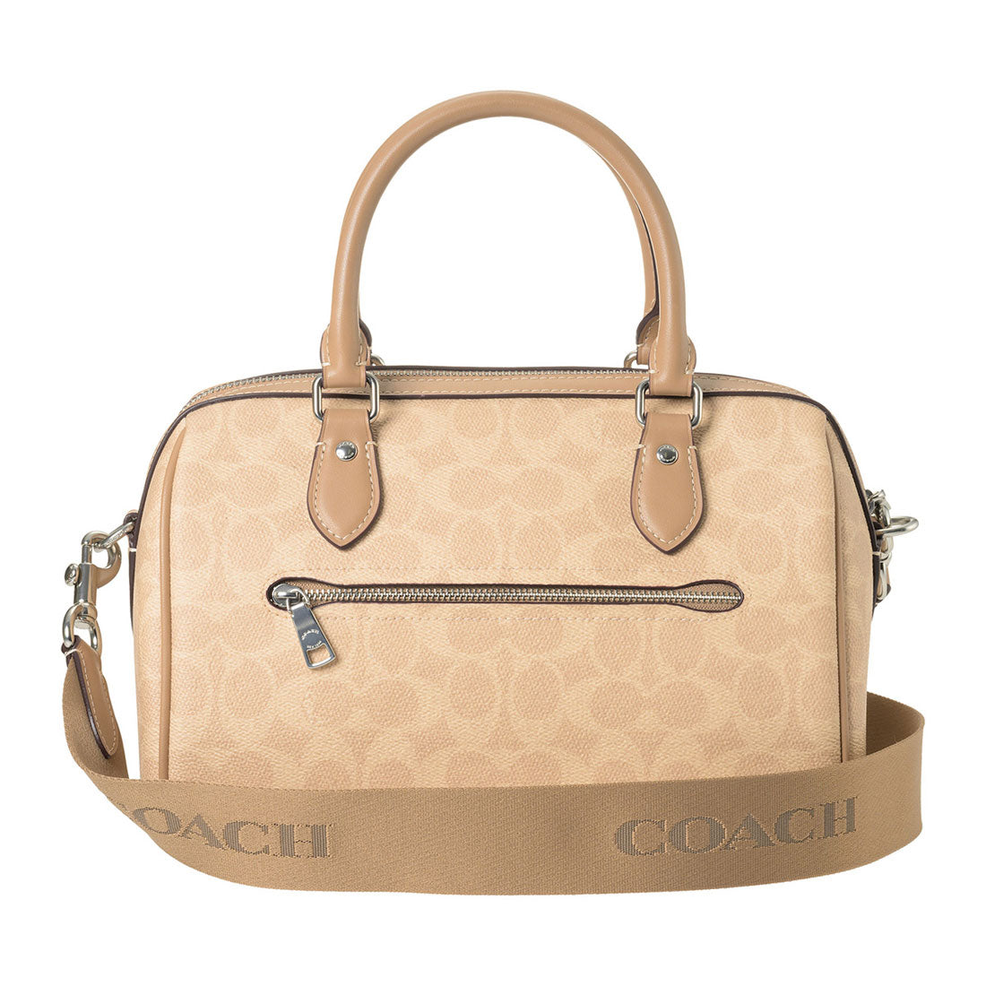 COACH COACH Handbag Signature Canvas Rowan Satchel CW376 SVPWH SAND/TAUPE