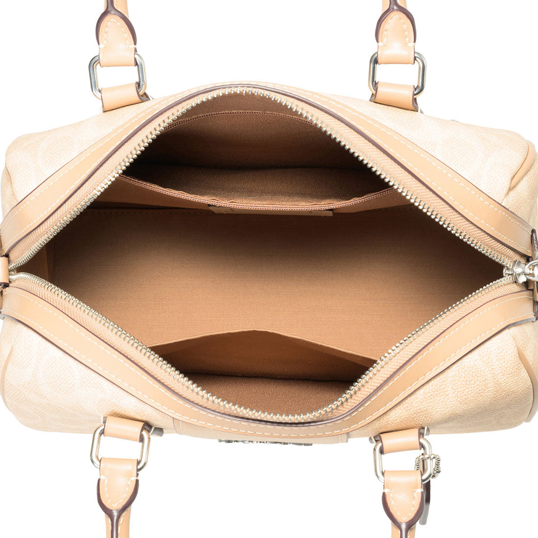 COACH COACH Handbag Signature Canvas Rowan Satchel CW376 SVPWH SAND/TAUPE