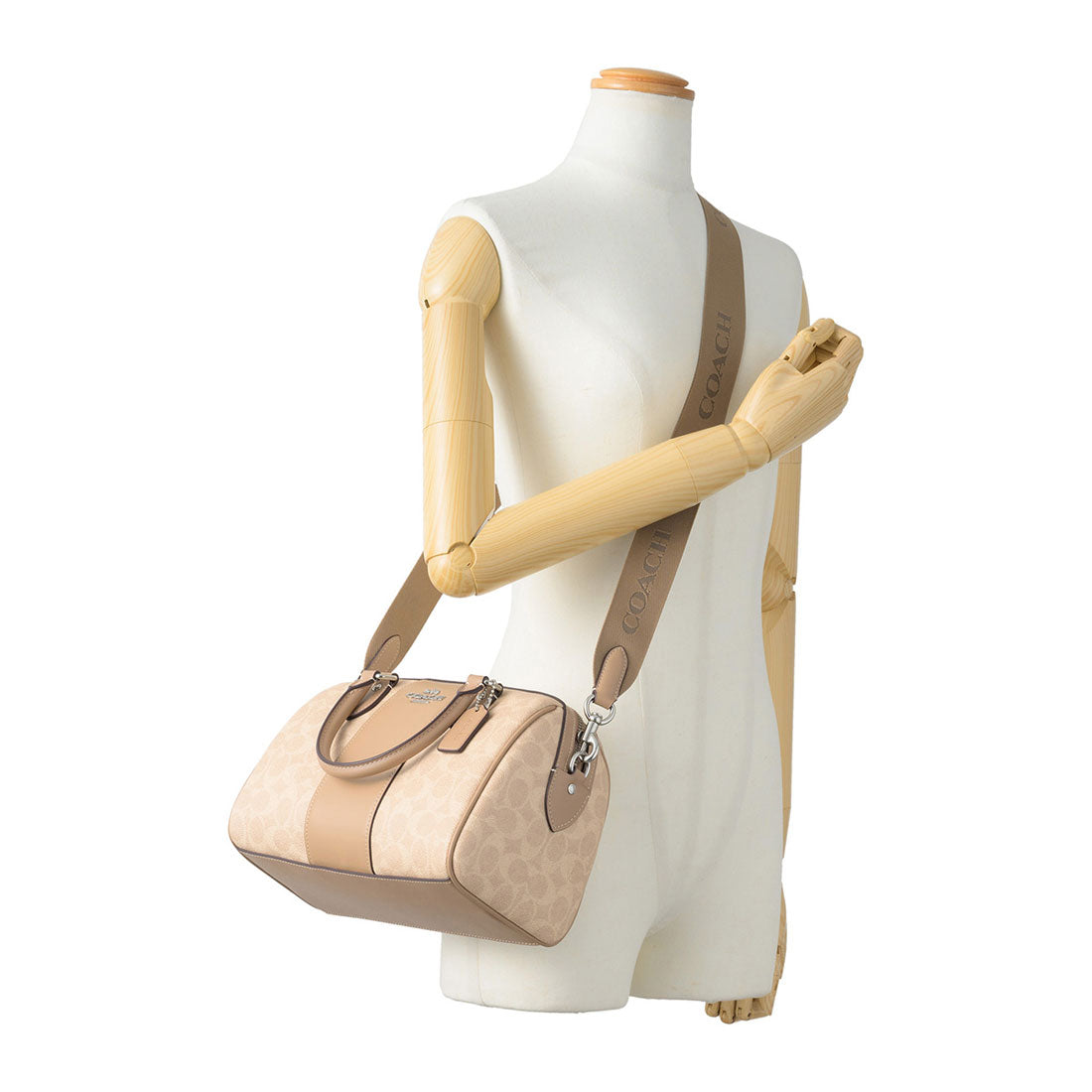 COACH COACH Handbag Signature Canvas Rowan Satchel CW376 SVPWH SAND/TAUPE
