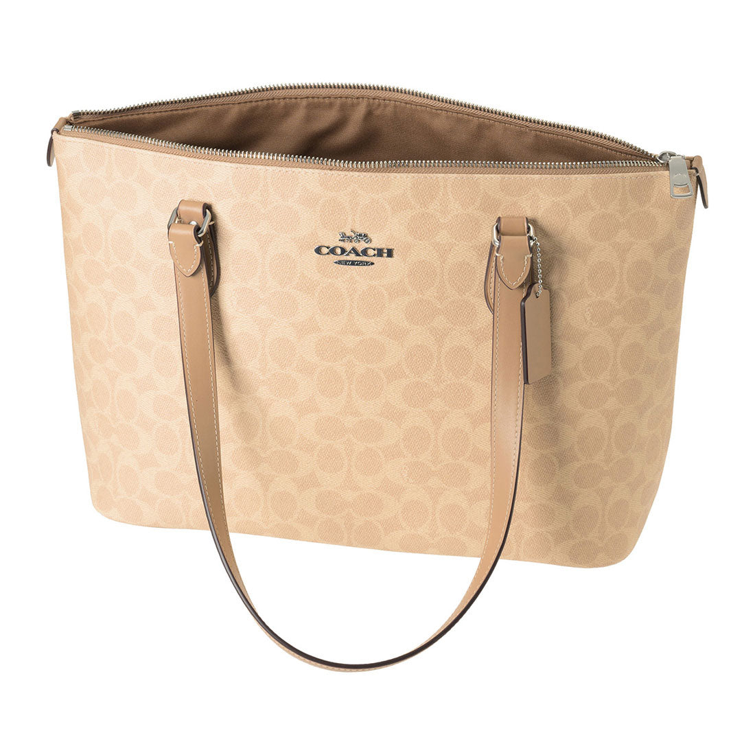 コーチ COACH トートバッグ シグネチャー キャンバス ギャラリー トート CW381 SVPWH SAND/TAUPE