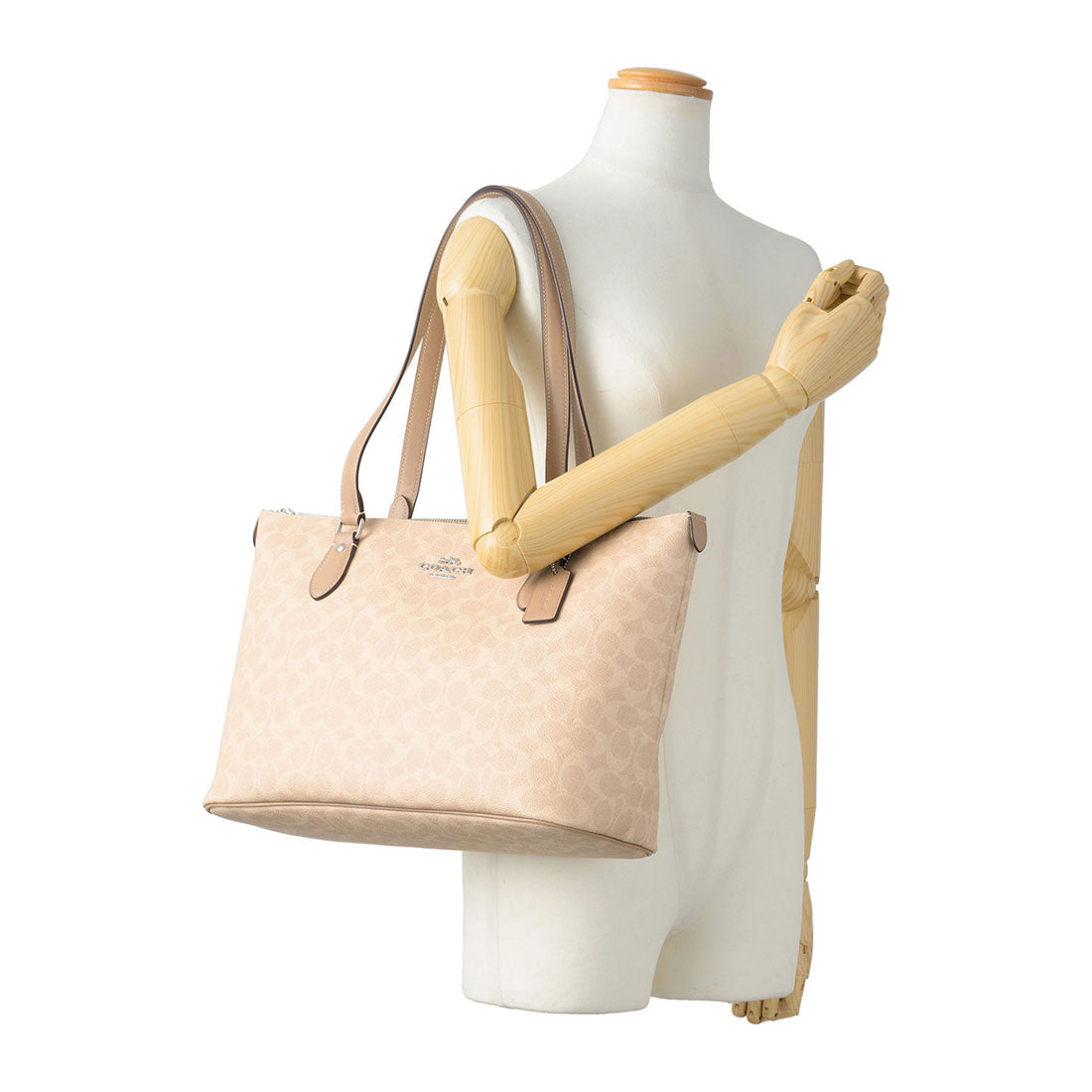 コーチ COACH トートバッグ シグネチャー キャンバス ギャラリー トート CW381 SVPWH SAND/TAUPE