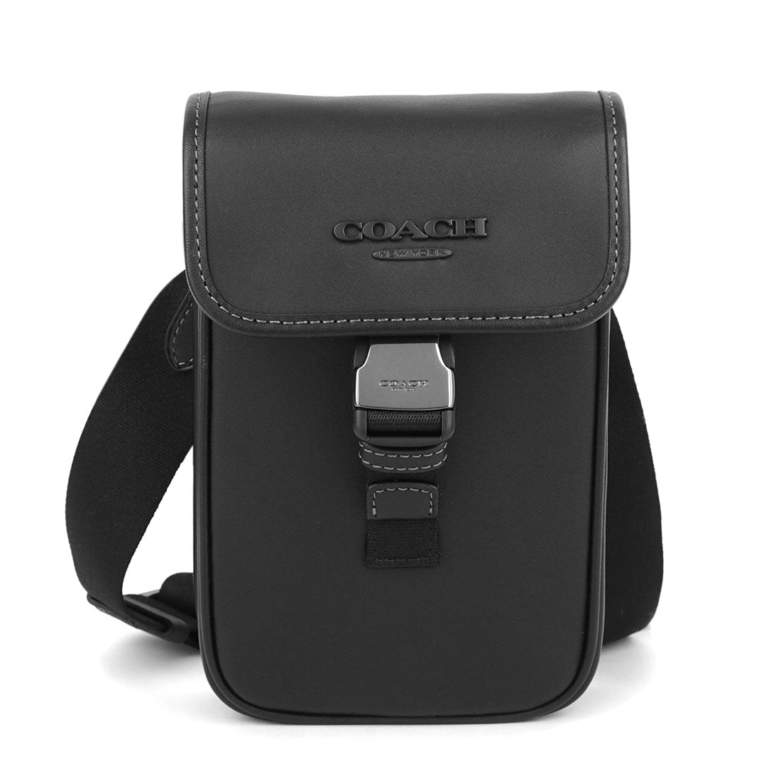 コーチ COACH ショルダーバッグ スムースカーフレザー RACER PHONE CROSSBODY CT886 QBBK BLACK