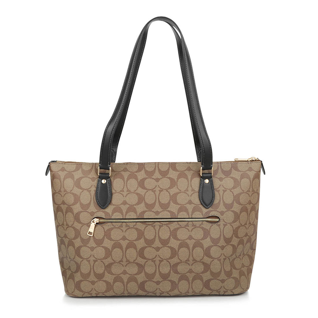 COACH COACH Tote Bag Signature Gallery Tote CS187 IMCBI KHAKI/BLACK