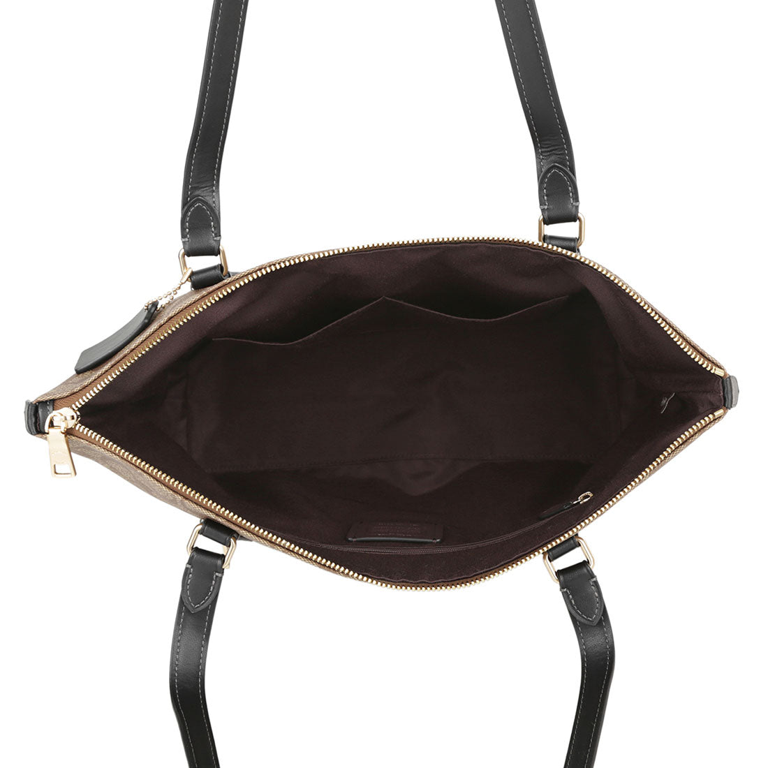 COACH COACH Tote Bag Signature Gallery Tote CS187 IMCBI KHAKI/BLACK