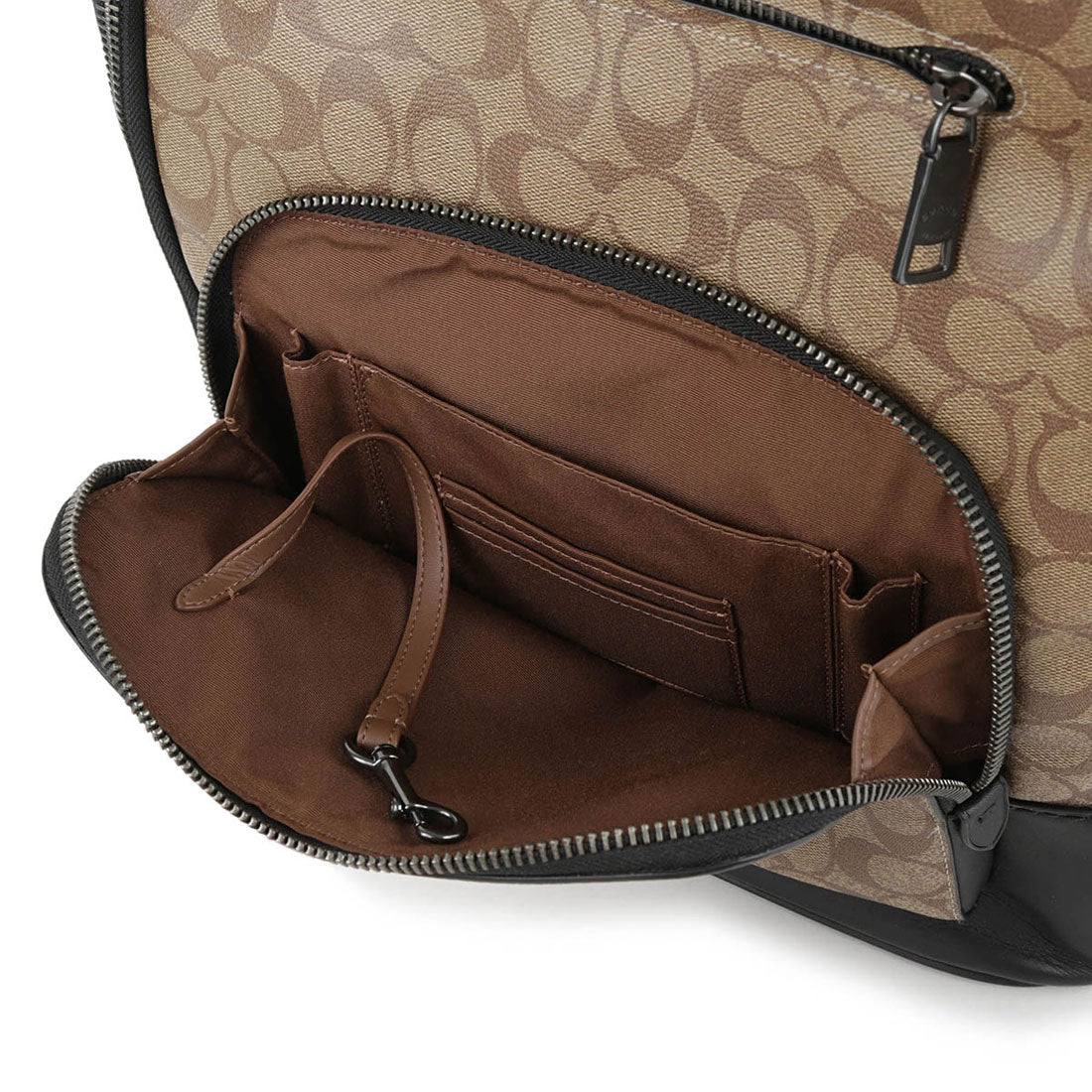 COACH COACH Backpack Signature Ethan Backpack CL962 QBKHA KHAKI/BLACK