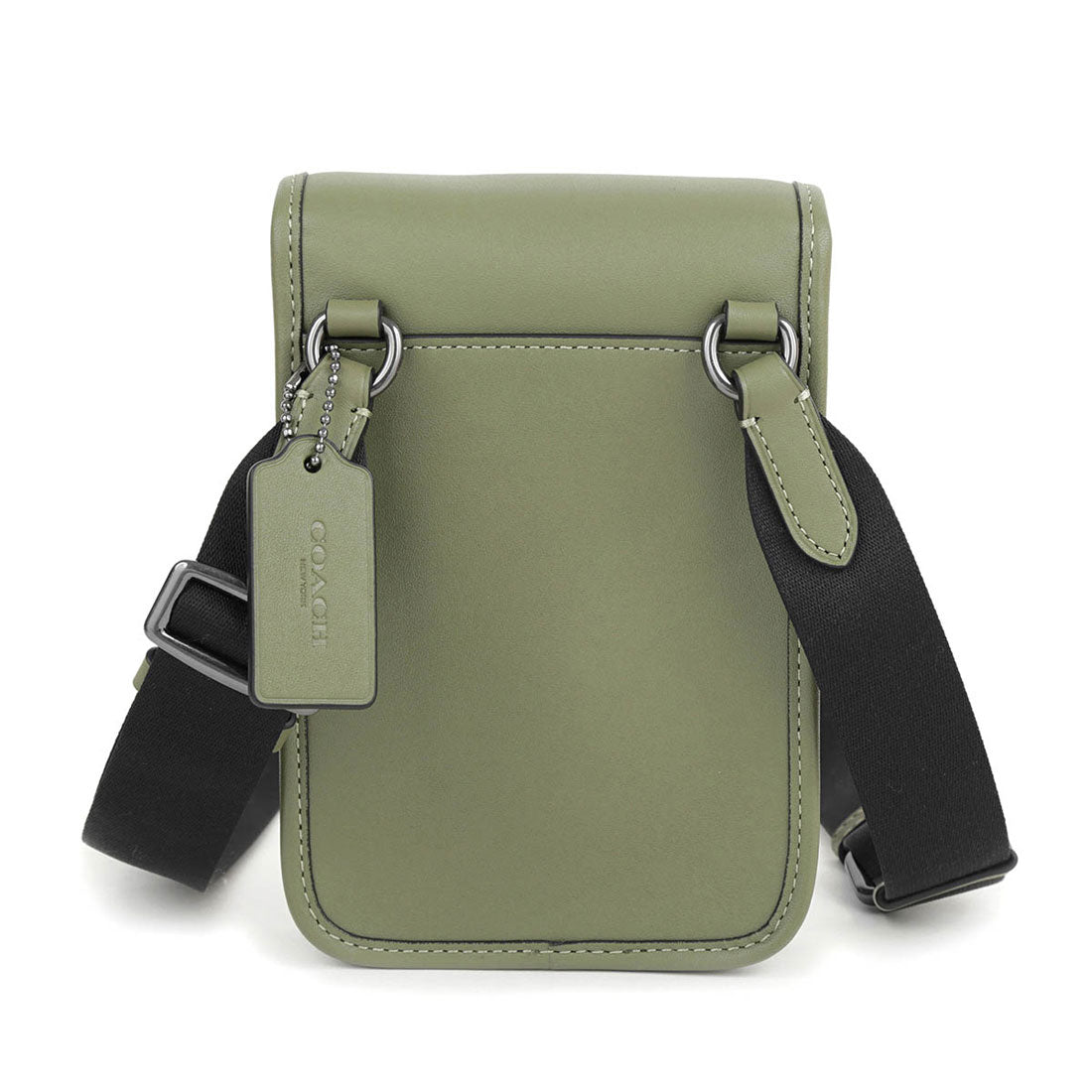 COACH COACH 肩背包 光滑小牛皮 RACER PHONE CROSSBODY CT886 QBMGR 軍綠色